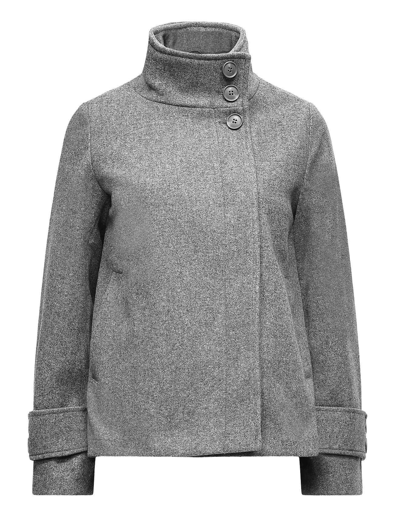 Bubbleroom - High Neck Short Coat