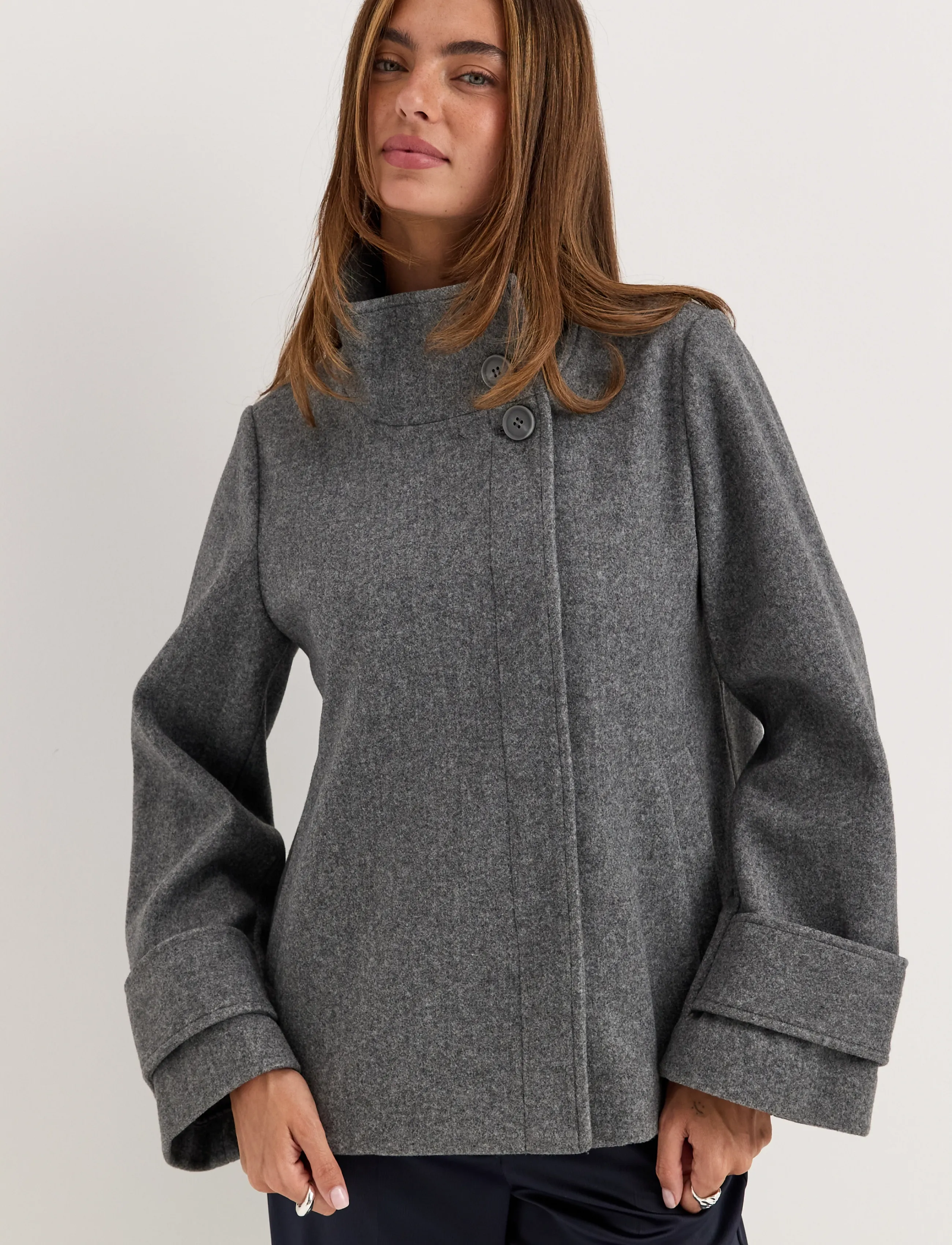 BUBBLEROOM High Neck Short Coat korta kappor dam – bild 5