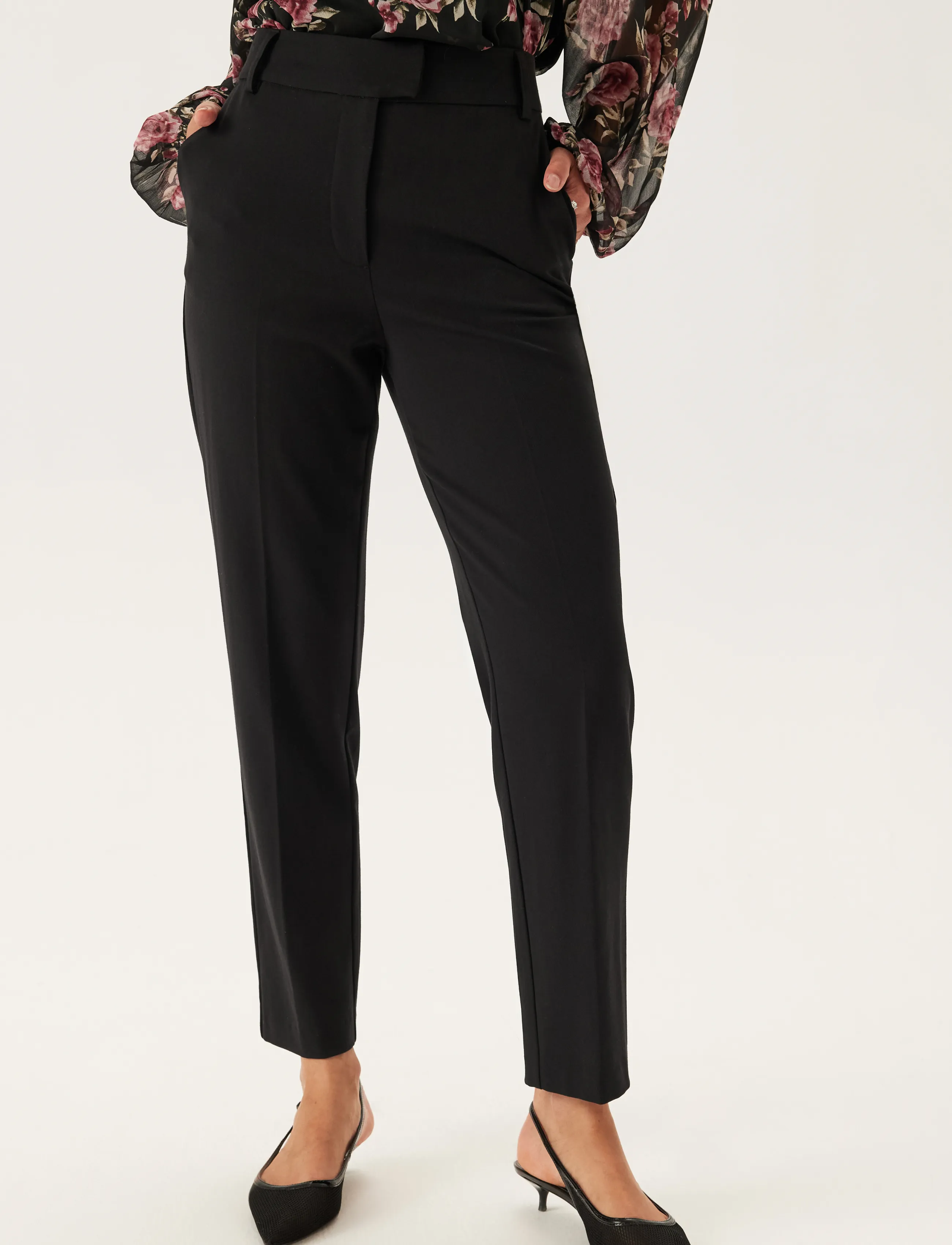 Bubbleroom - High Waist Slackers - slim-fit hosen - black - 3