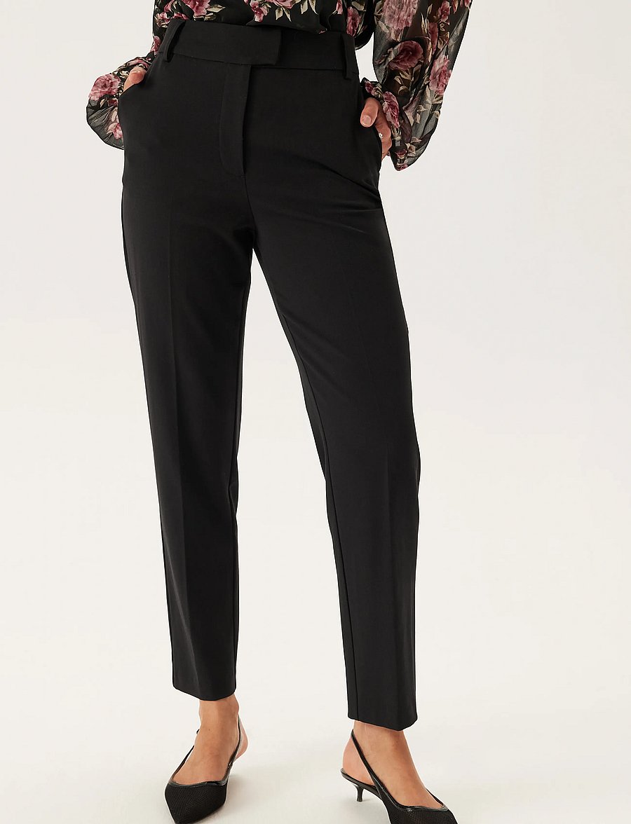 Bubbleroom - High Waist Slackers - slim-fit hosen - black - 3