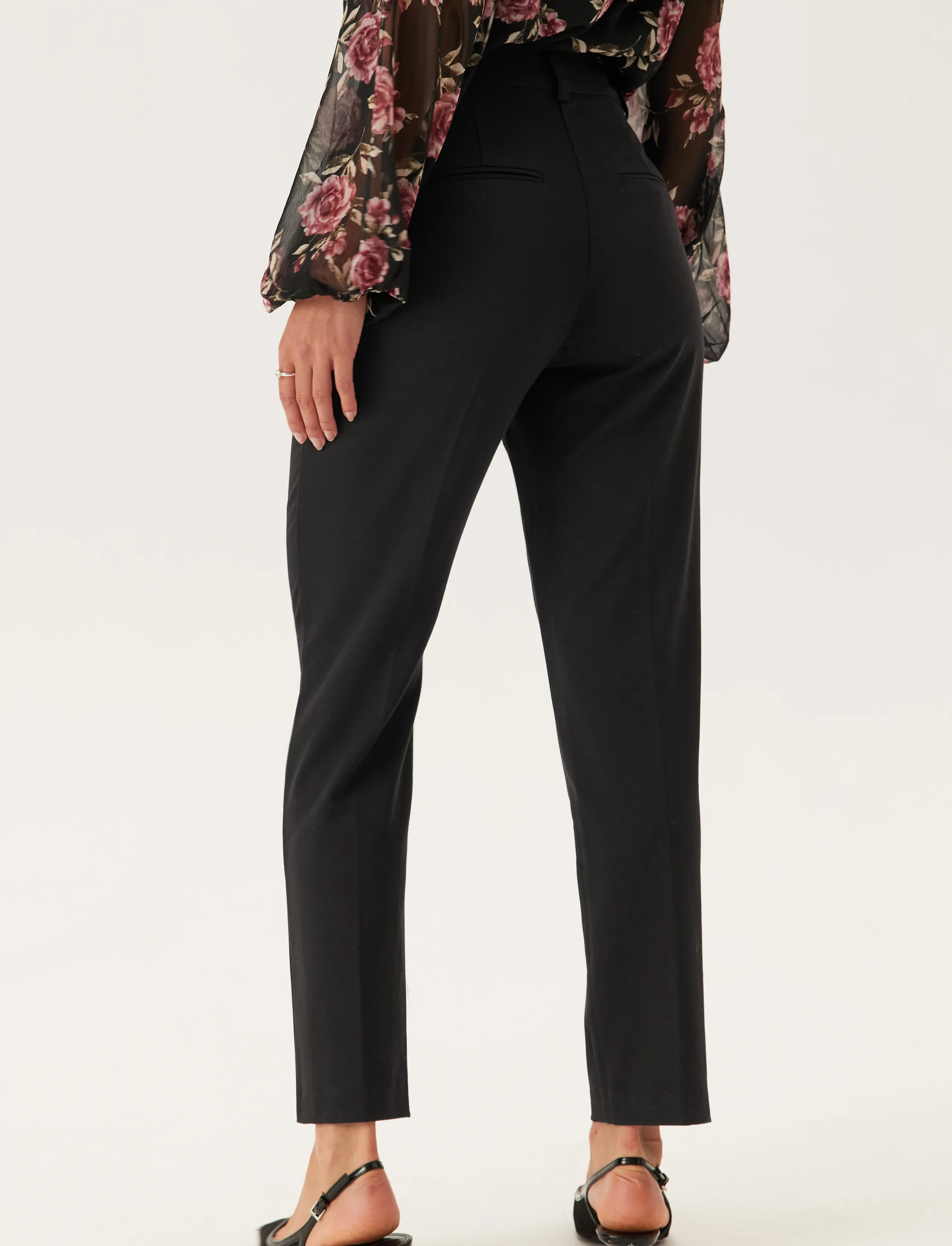 Bubbleroom - High Waist Slackers - slim-fit hosen - black - 4