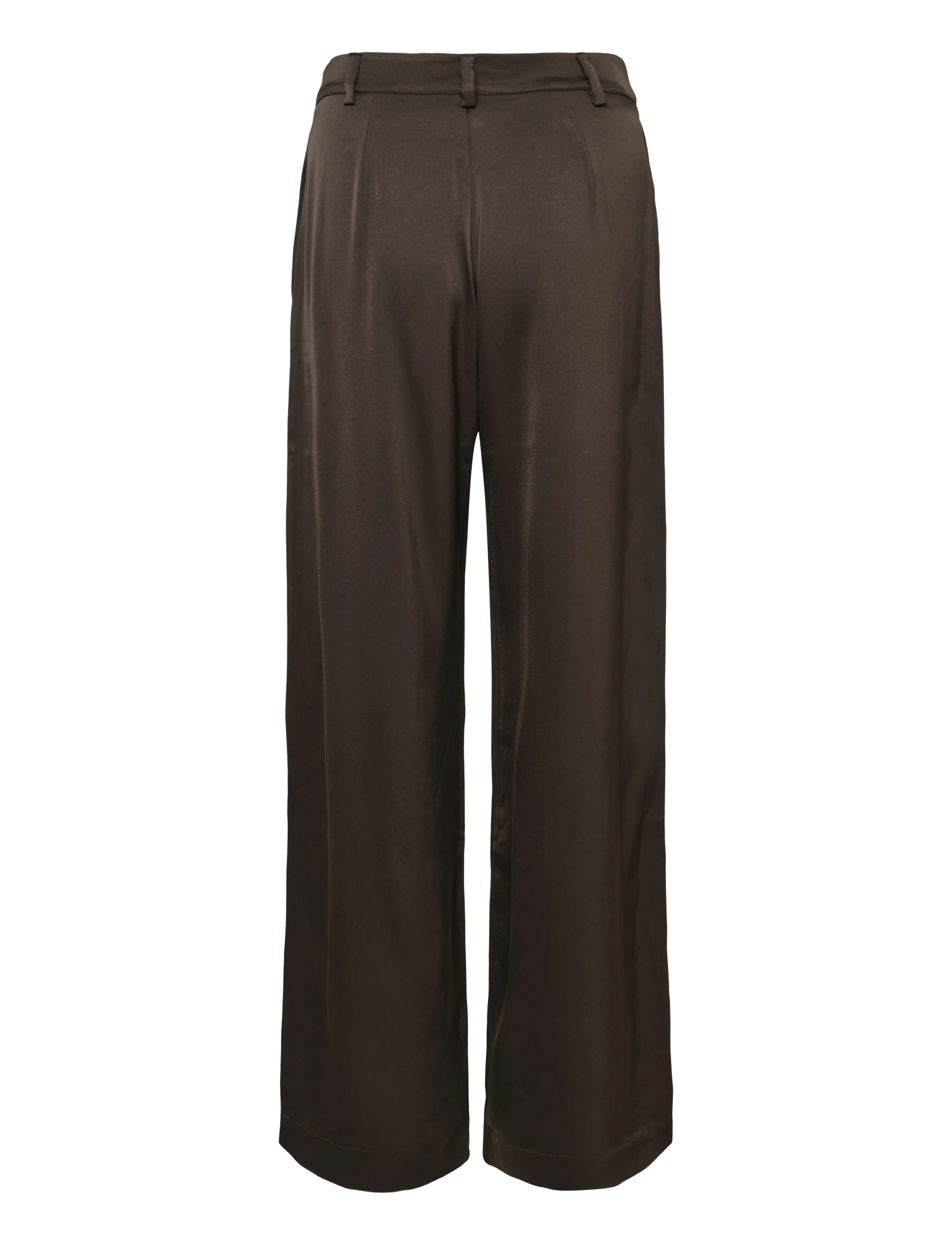 Bubbleroom - Straight High Waist Suit Trousers - anzugshosen - brown - 2