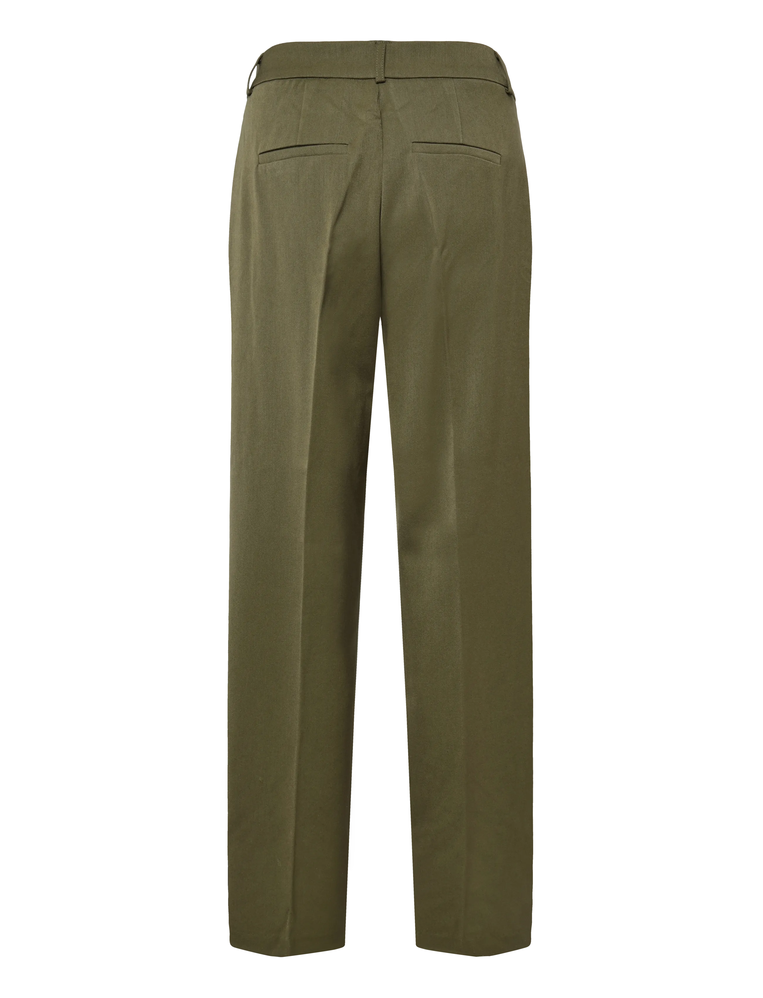Bubbleroom - Straight High Waist Suit Trousers - anzugshosen - olive green - 2