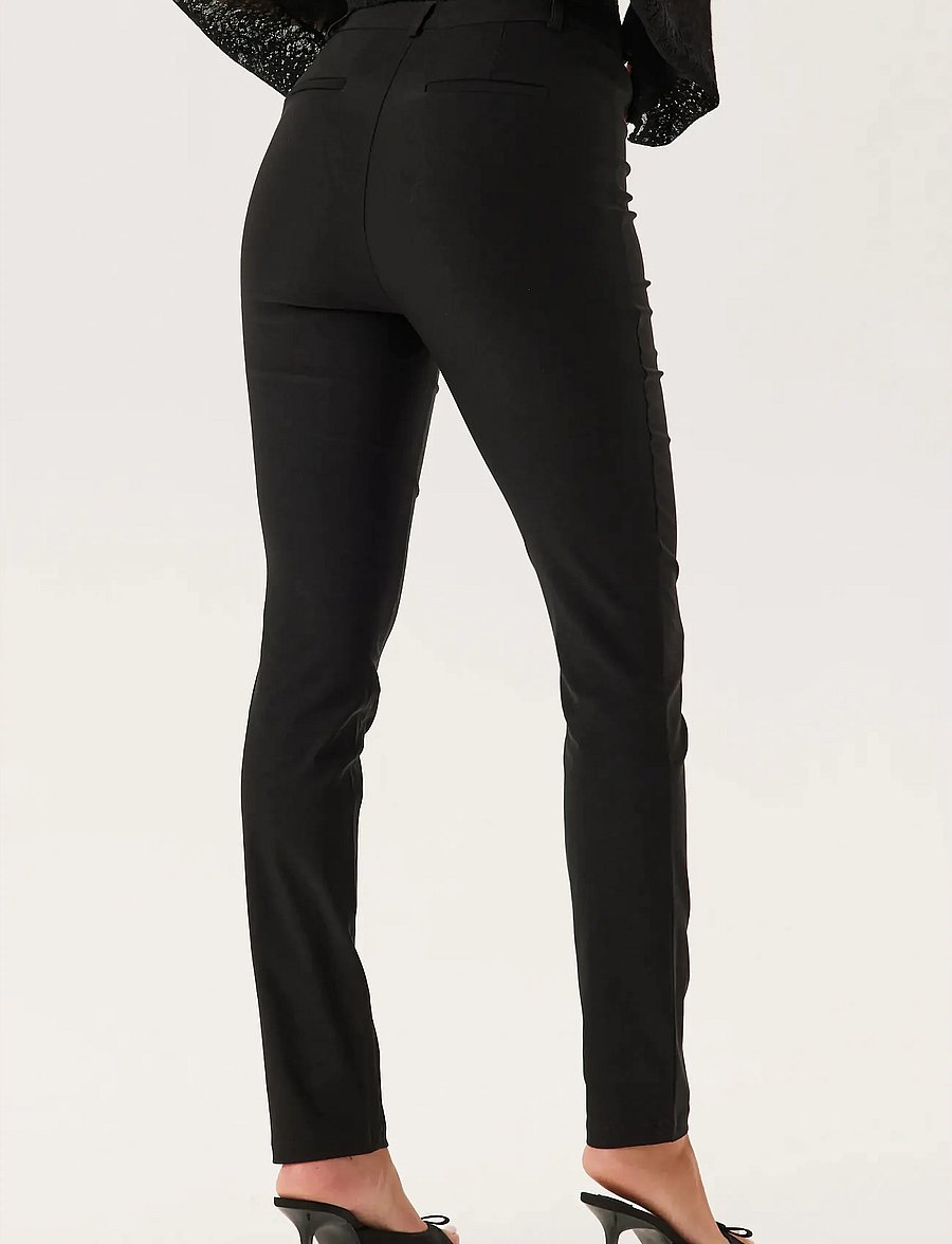 Bubbleroom - High Waist Stretchy Trousers - skinny-leg hosen - black - 4