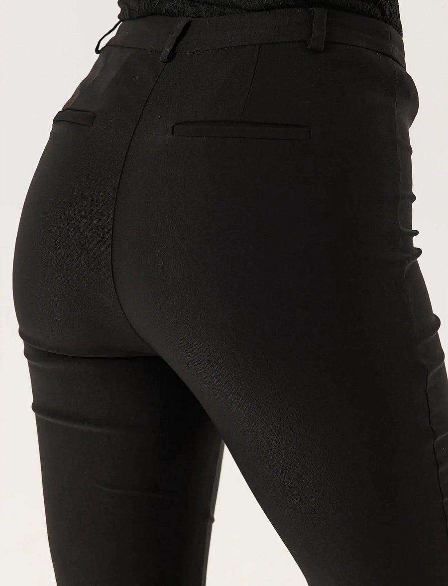 Bubbleroom - High Waist Stretchy Trousers - skinny-leg hosen - black - 5