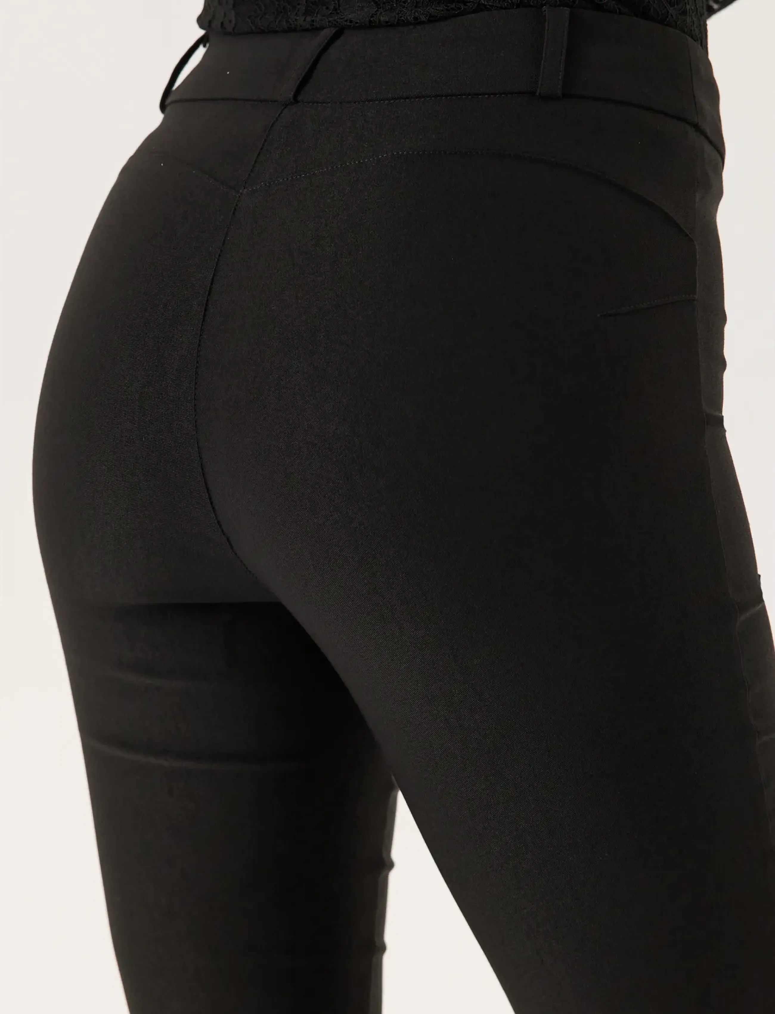 Bubbleroom - Stretchy Ankle Push-Up Trousers - die niedrigsten preise - black - 5
