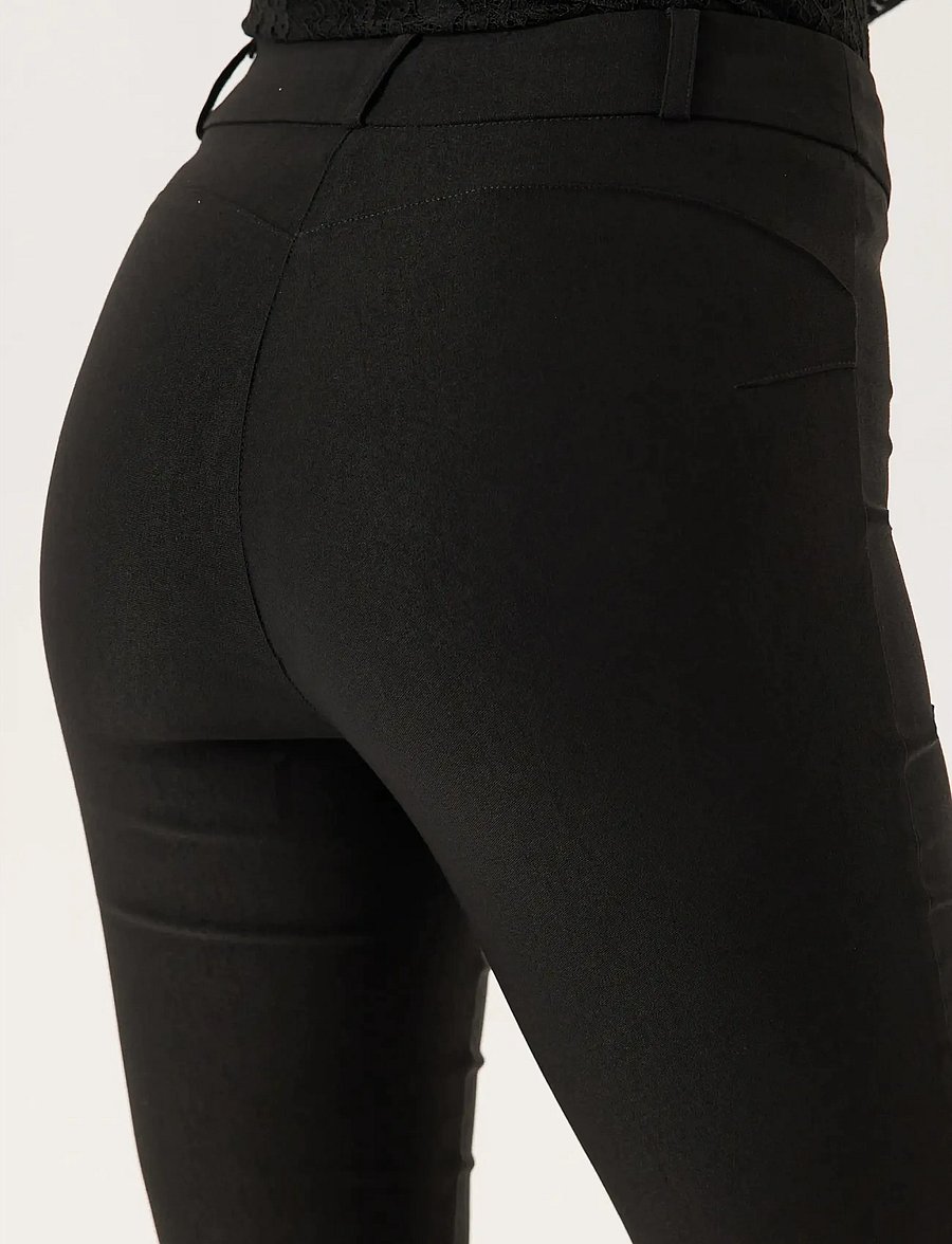 Bubbleroom - Stretchy Ankle Push-Up Trousers - pantalons slim - black - 5