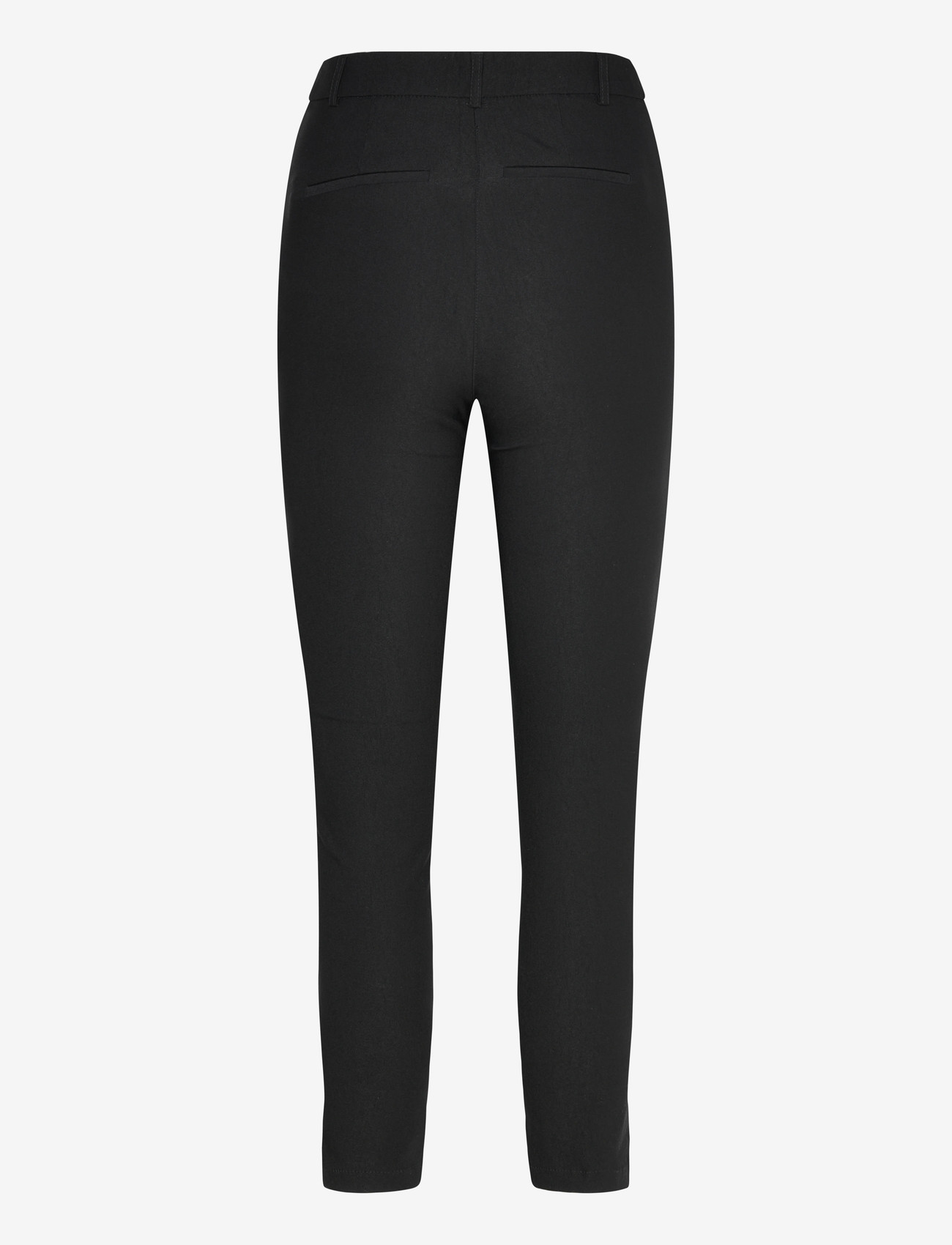 Bubbleroom - High Waist Stretchy Cropped Slit Trousers - kitsalõikelised püksid - black - 2
