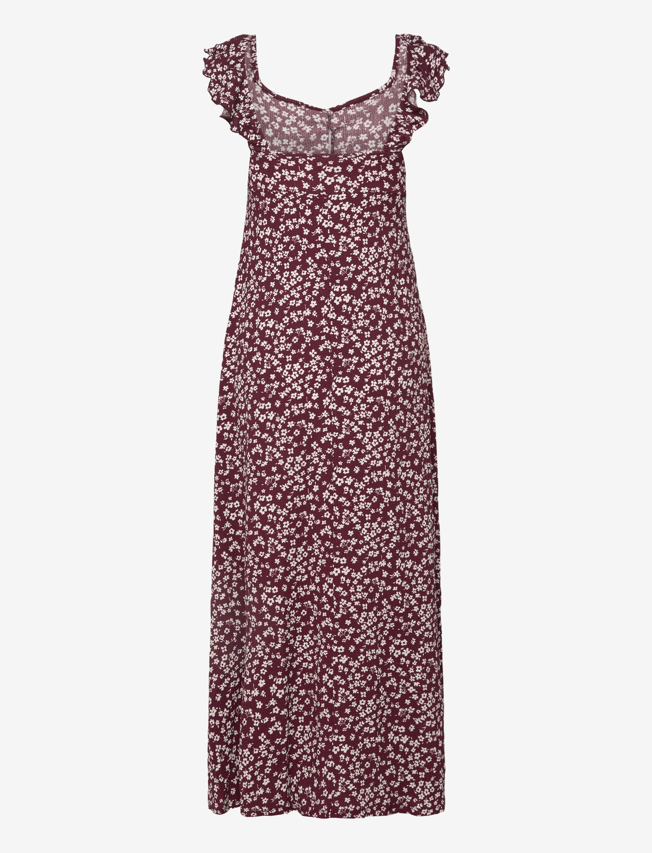 Bubbleroom - Frill Maxi Dress - maxi kjoler - burgundy - 2