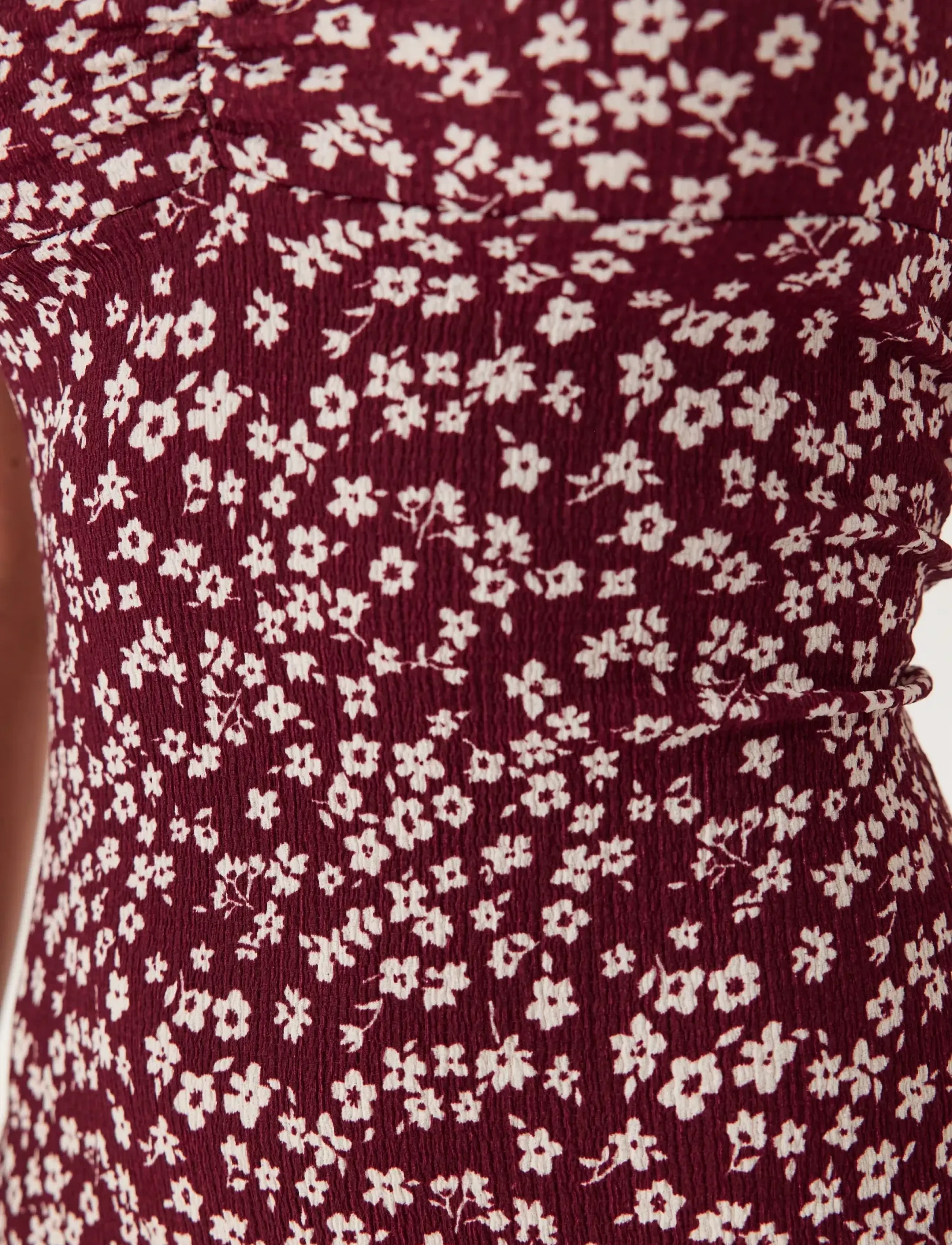 Bubbleroom - Frill Maxi Dress - maksikleidid - burgundy - 3