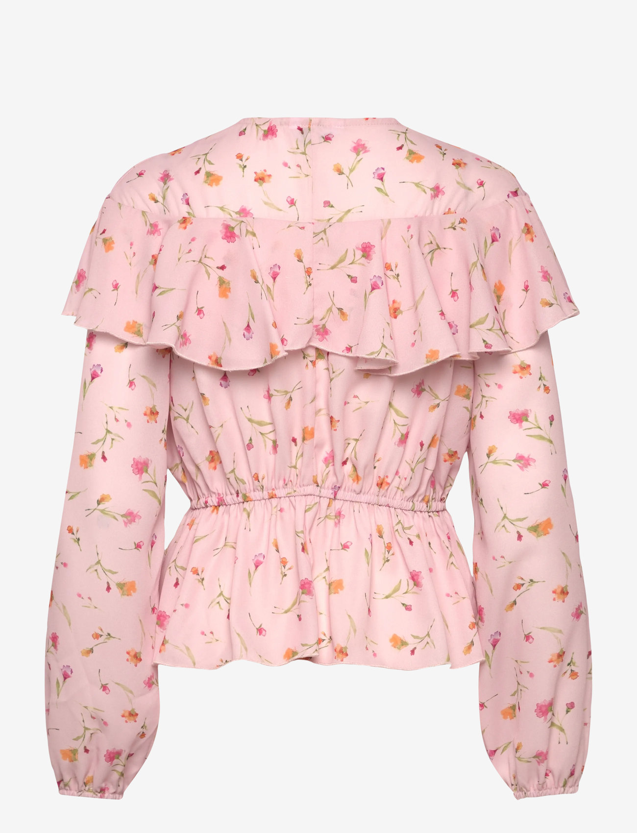 Bubbleroom - Flounce Blouse - langärmlige blusen - pink/floral - 1