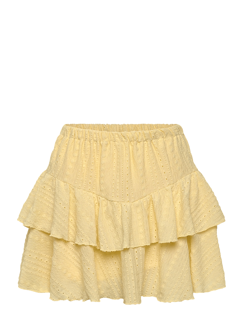 Bubbleroom - Broderie Anglaise Frill Skirt - yellow - 1