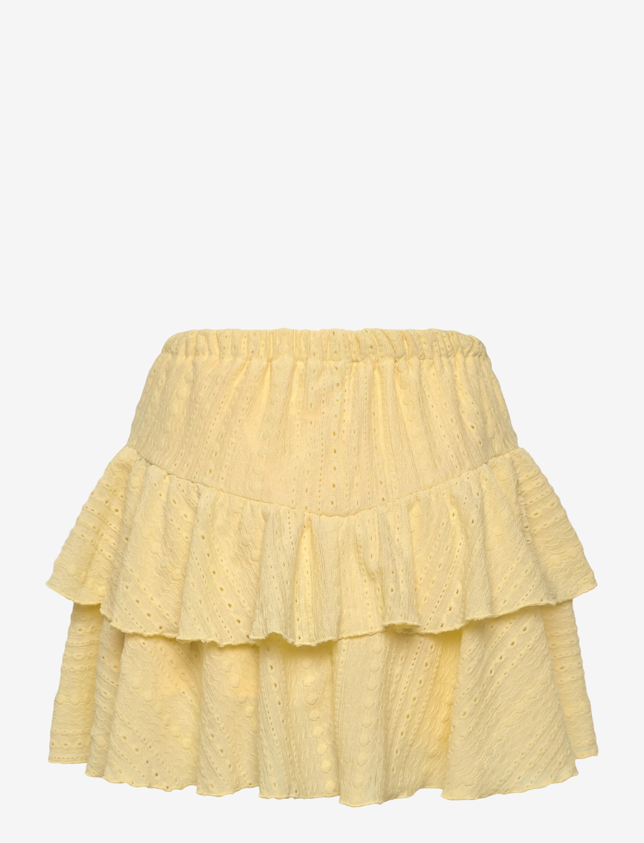 Bubbleroom - Broderie Anglaise Frill Skirt - miniseelikud - yellow - 2