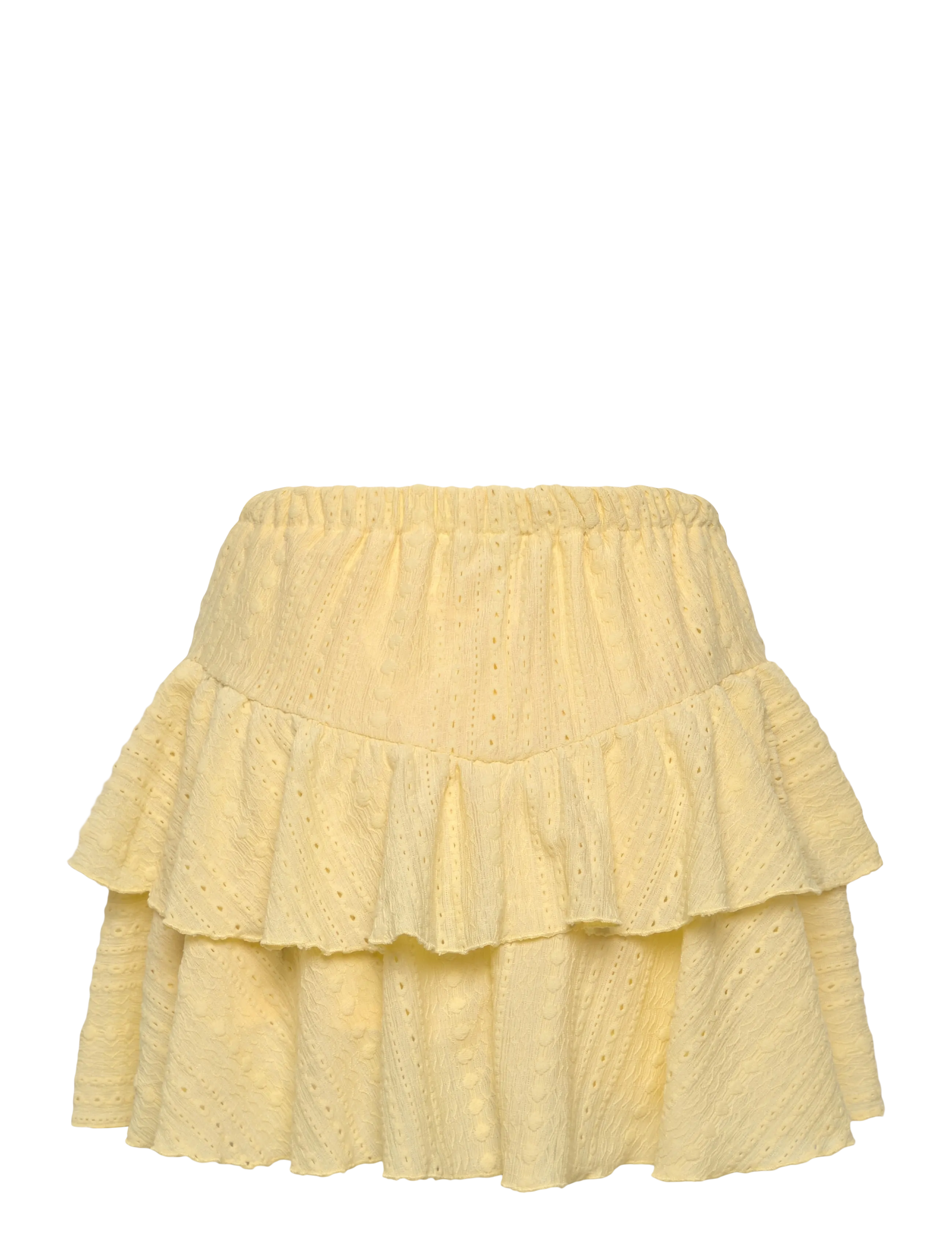 Bubbleroom - Broderie Anglaise Frill Skirt - trumpi sijonai - yellow - 2