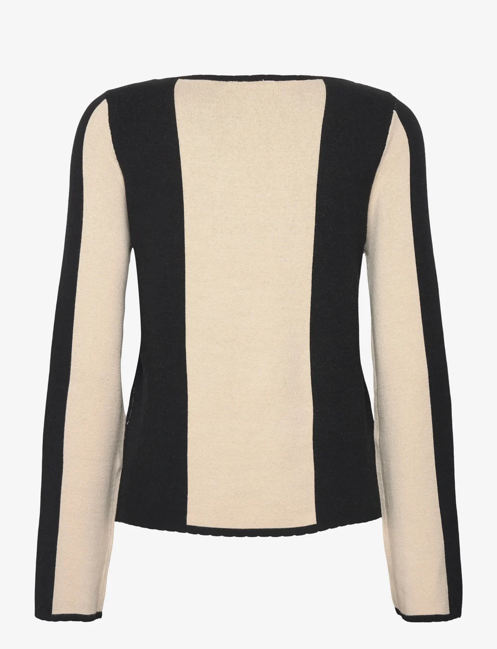 Bubbleroom - Block Knitted Sweater - striktrøjer - black/cream - 2