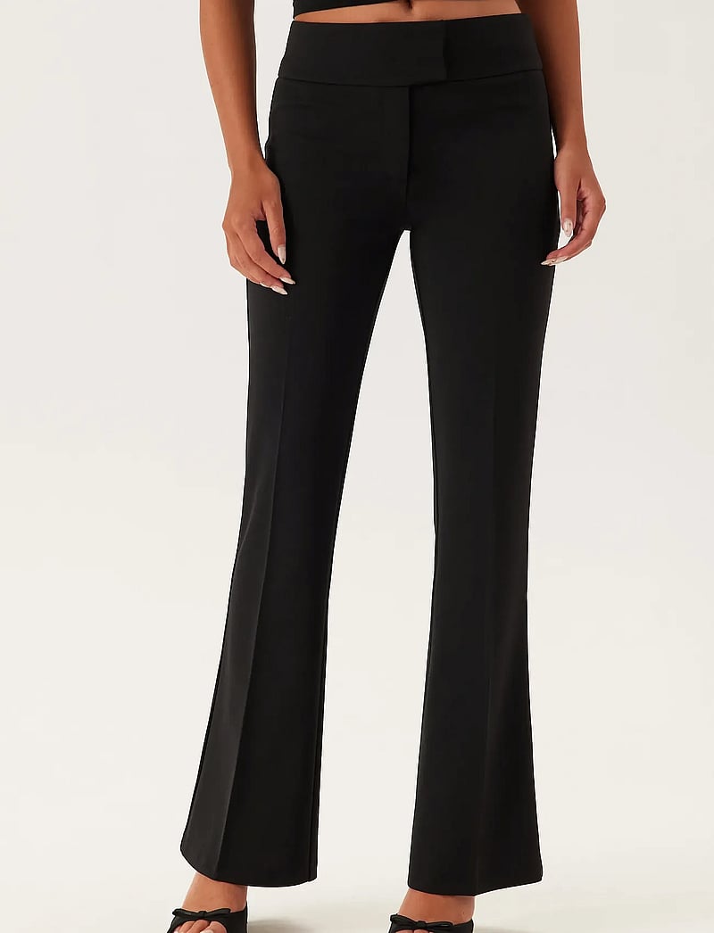 Bubbleroom - Soft Suit Flared Trousers - black - 0