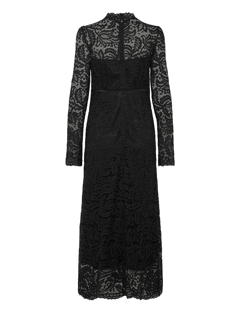 Bubbleroom - High Neck Cotton Lace Dress - Õhtukleidid - black - 2