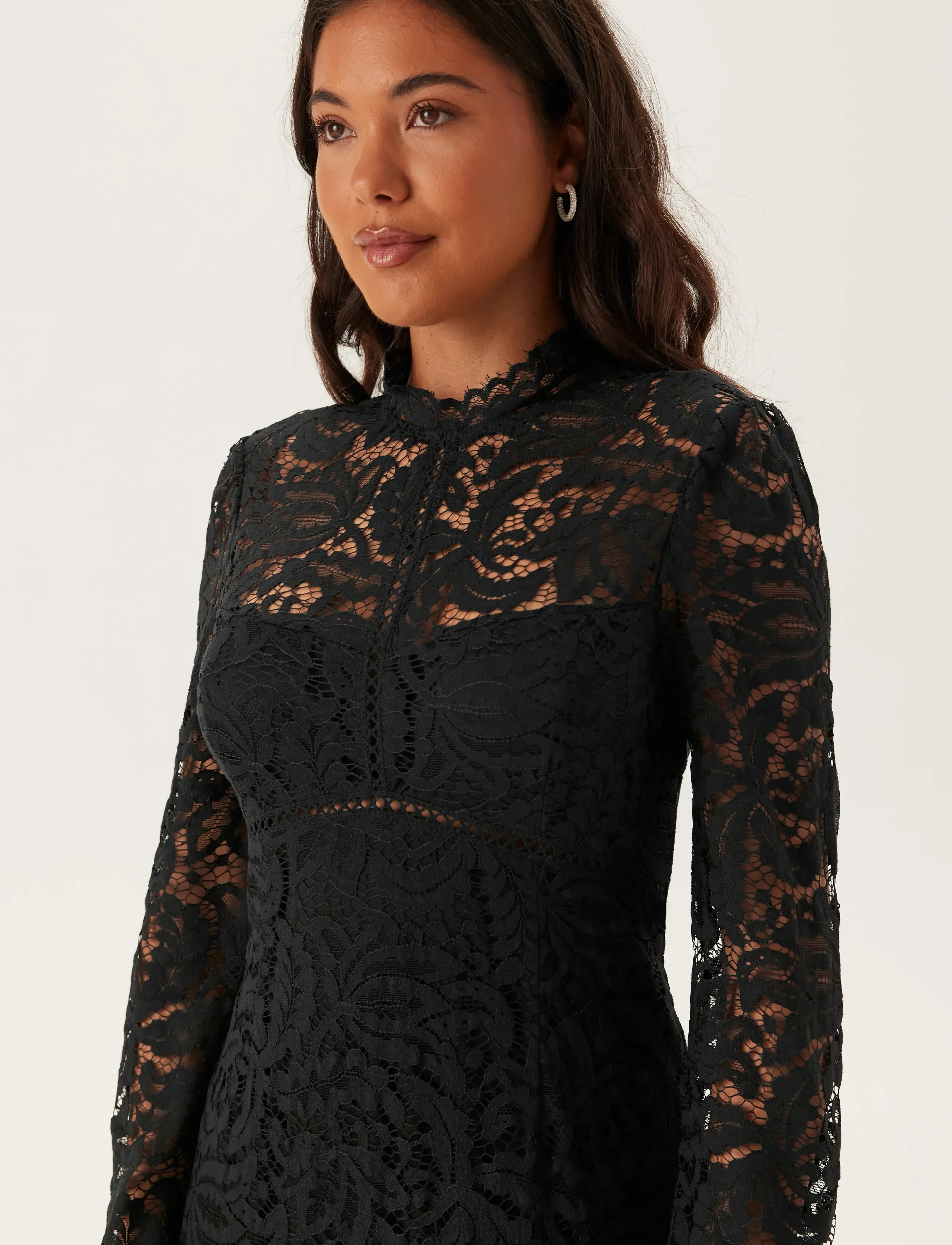 High Neck Cotton Lace Dress 6