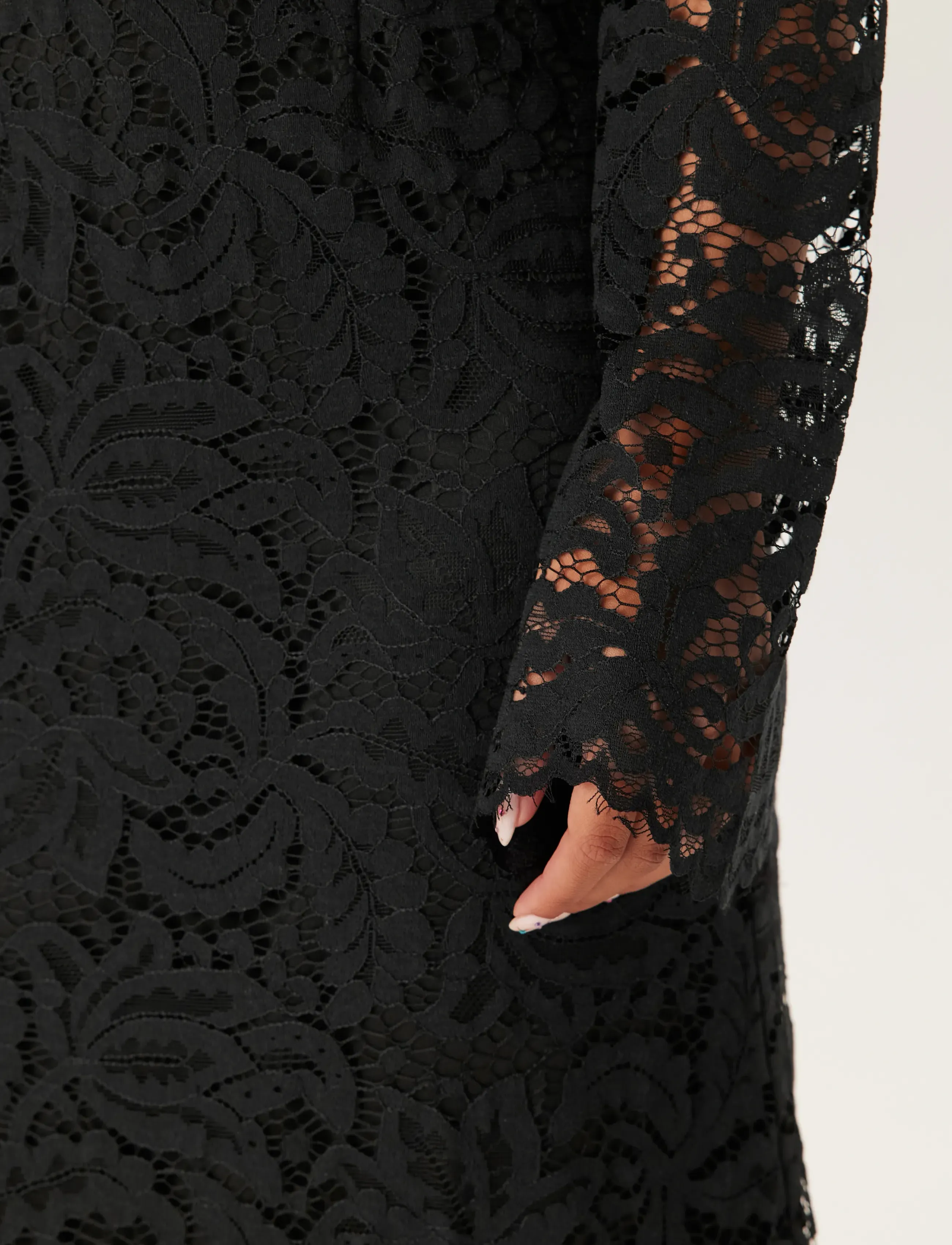 High Neck Cotton Lace Dress 7