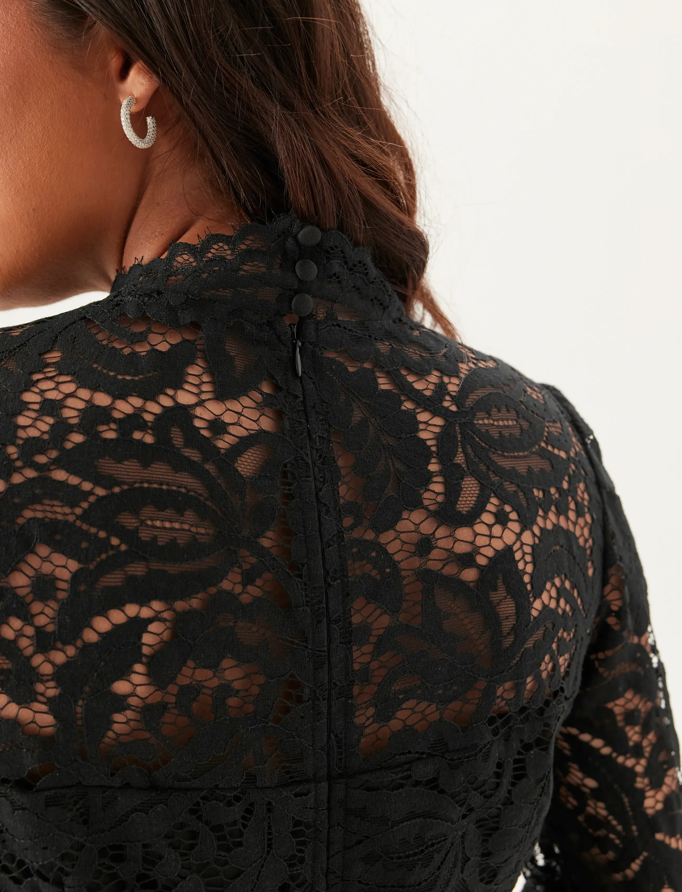 High Neck Cotton Lace Dress 8