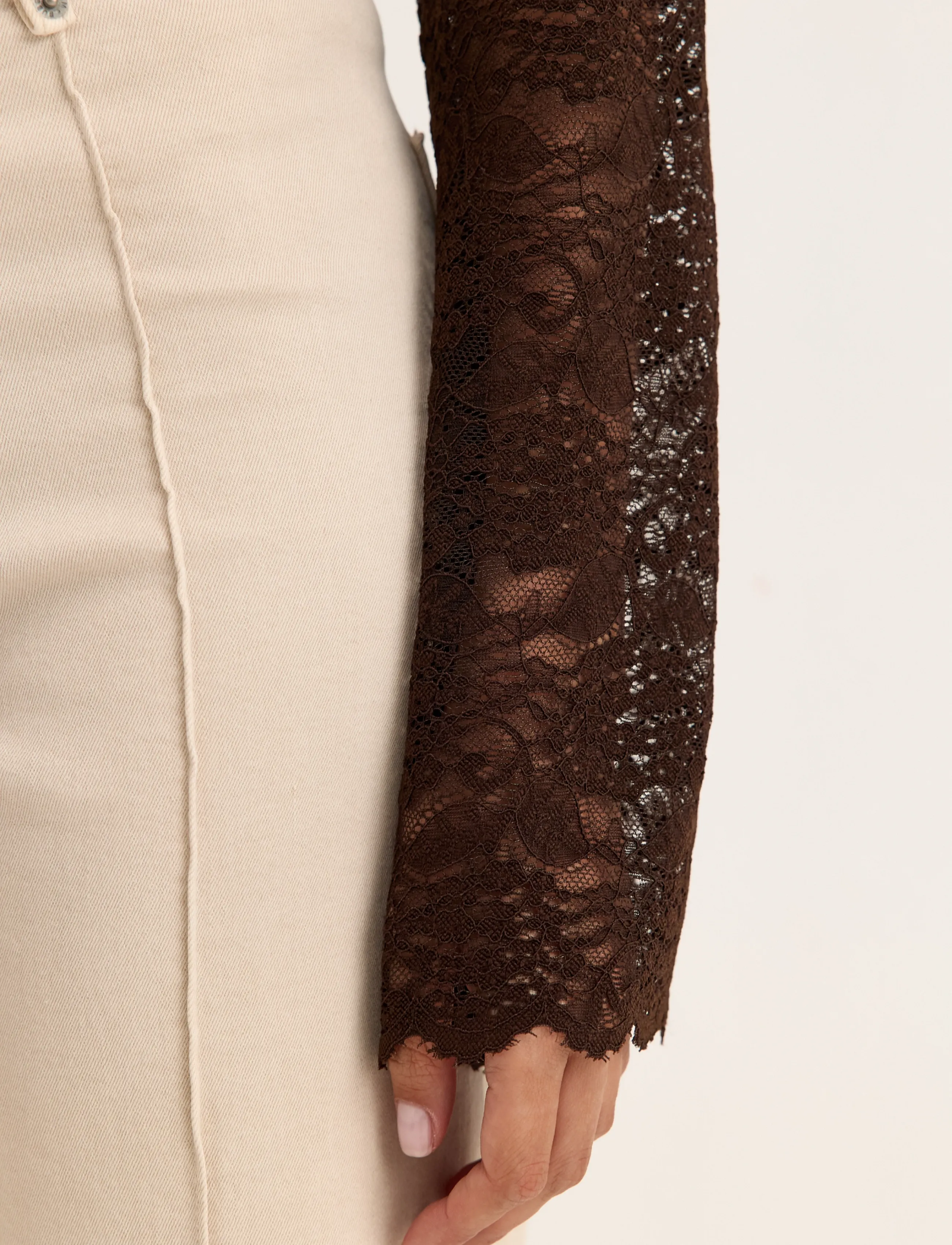 BUBBLEROOM Long Sleeve Lace Top blusar dam – bild 6