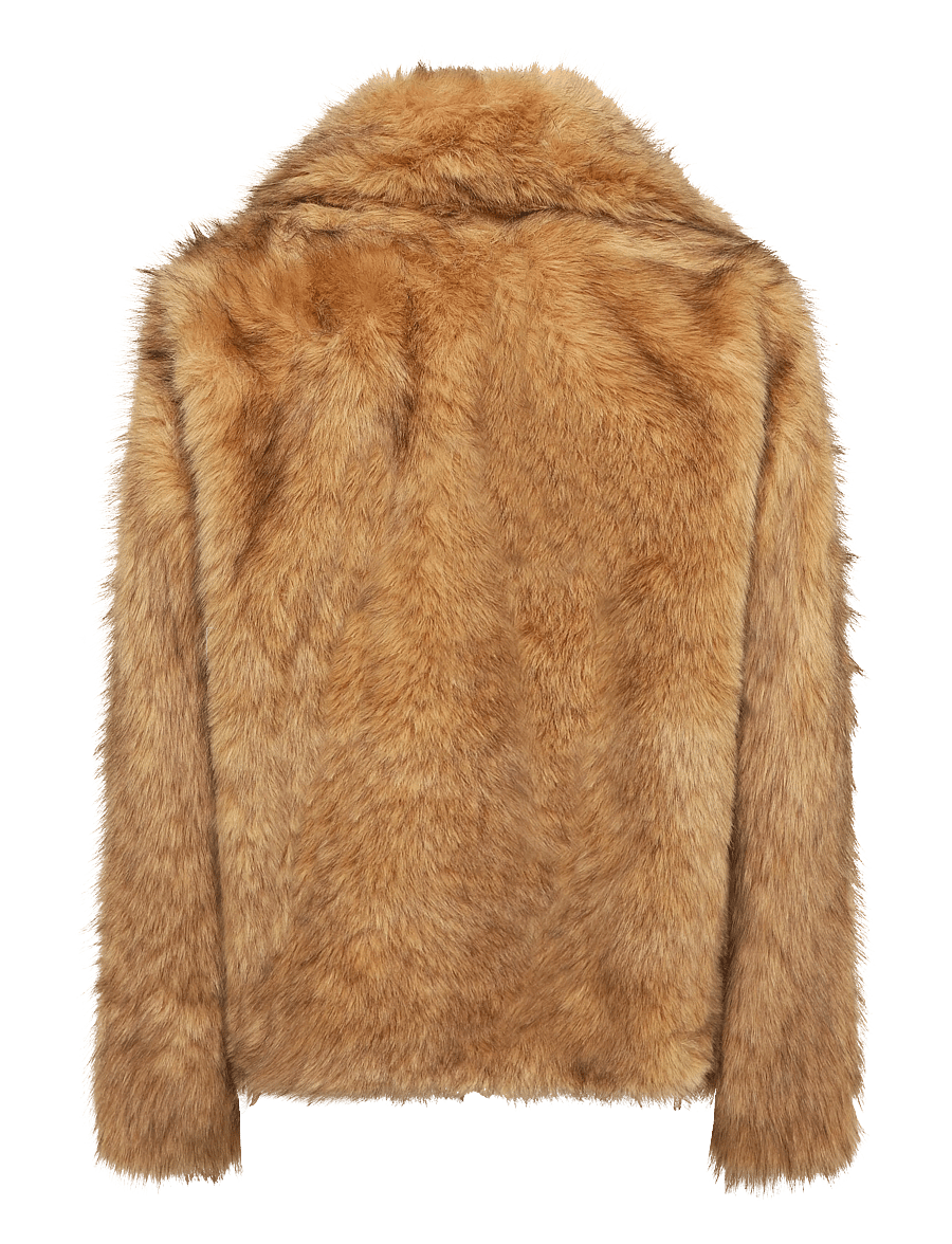 Bubbleroom - Faux Fur Jacket - kunstpelz - light brown - 2