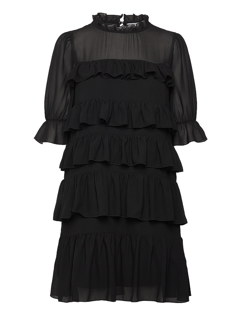 Bubbleroom - Frill Short Dress - partykleider - black - 1