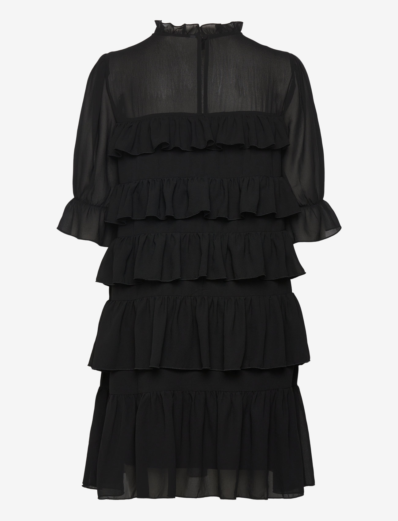 Bubbleroom - Frill Short Dress - festkjoler - black - 2
