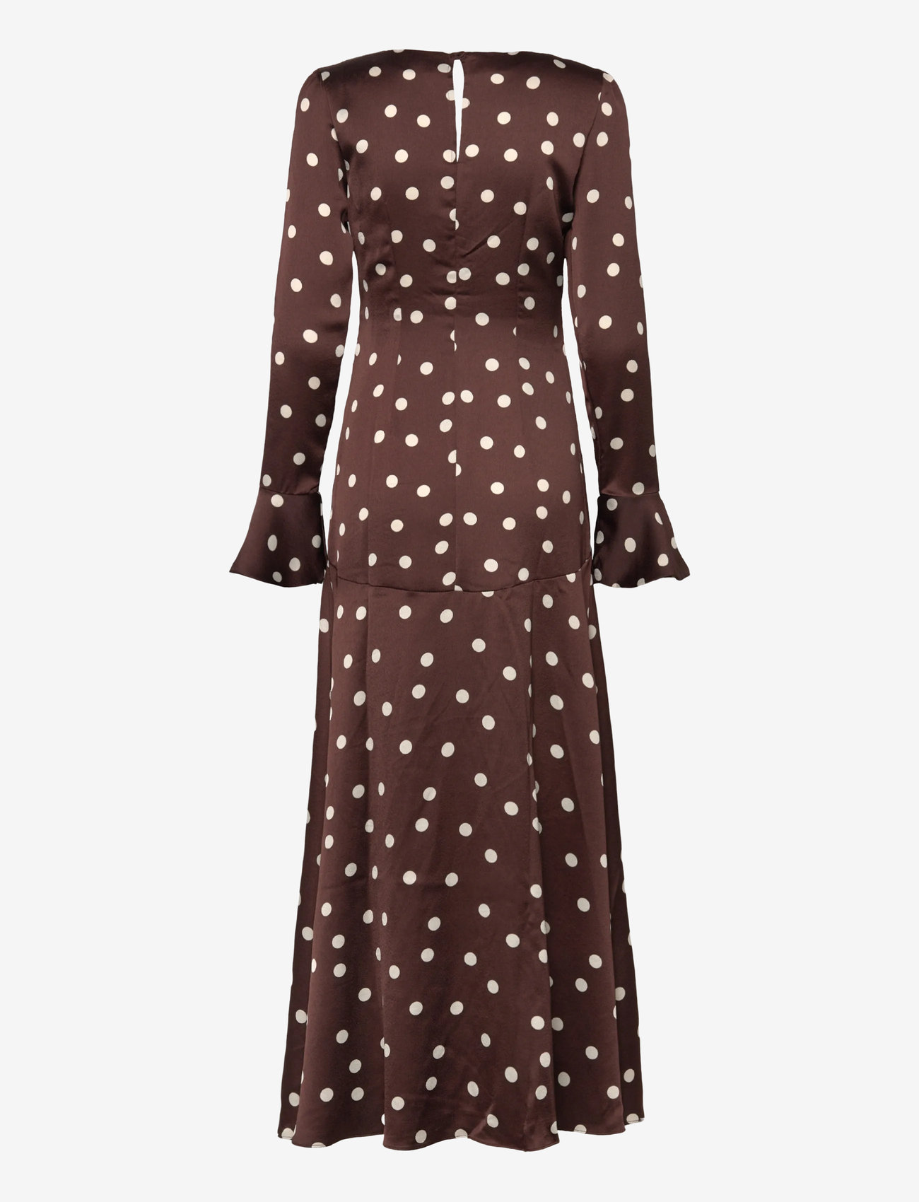 Bubbleroom - Ruched Front Midi Dress - brown/cream - 2