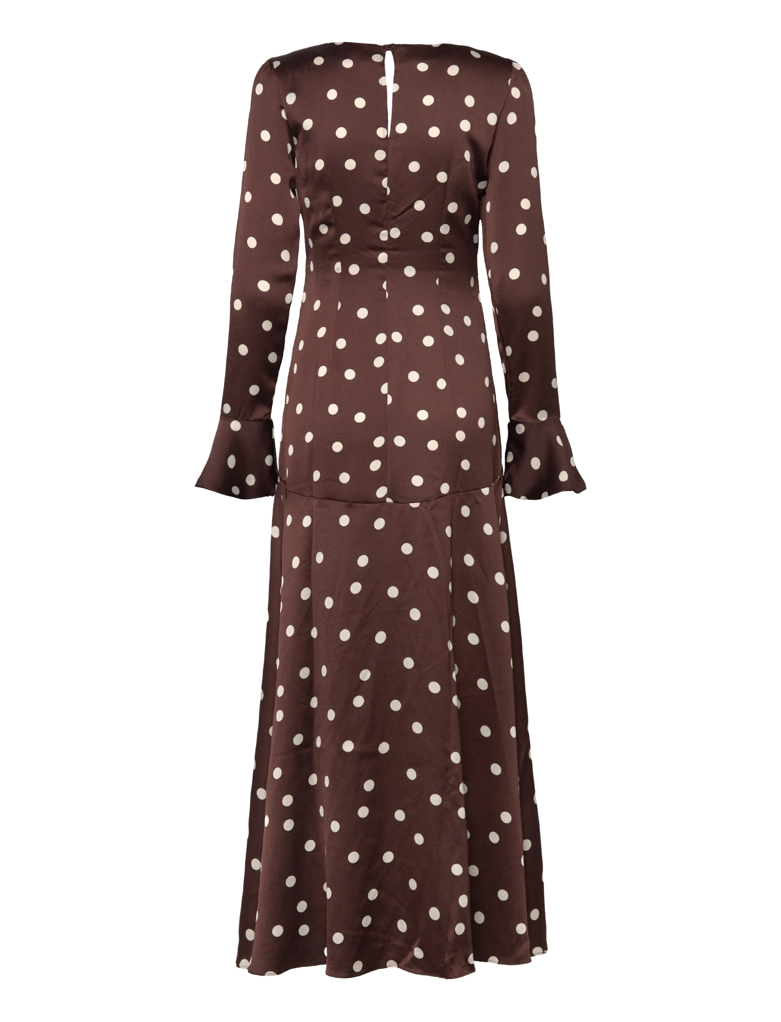 Bubbleroom - Ruched Front Midi Dress - Õhtukleidid - brown/cream - 2