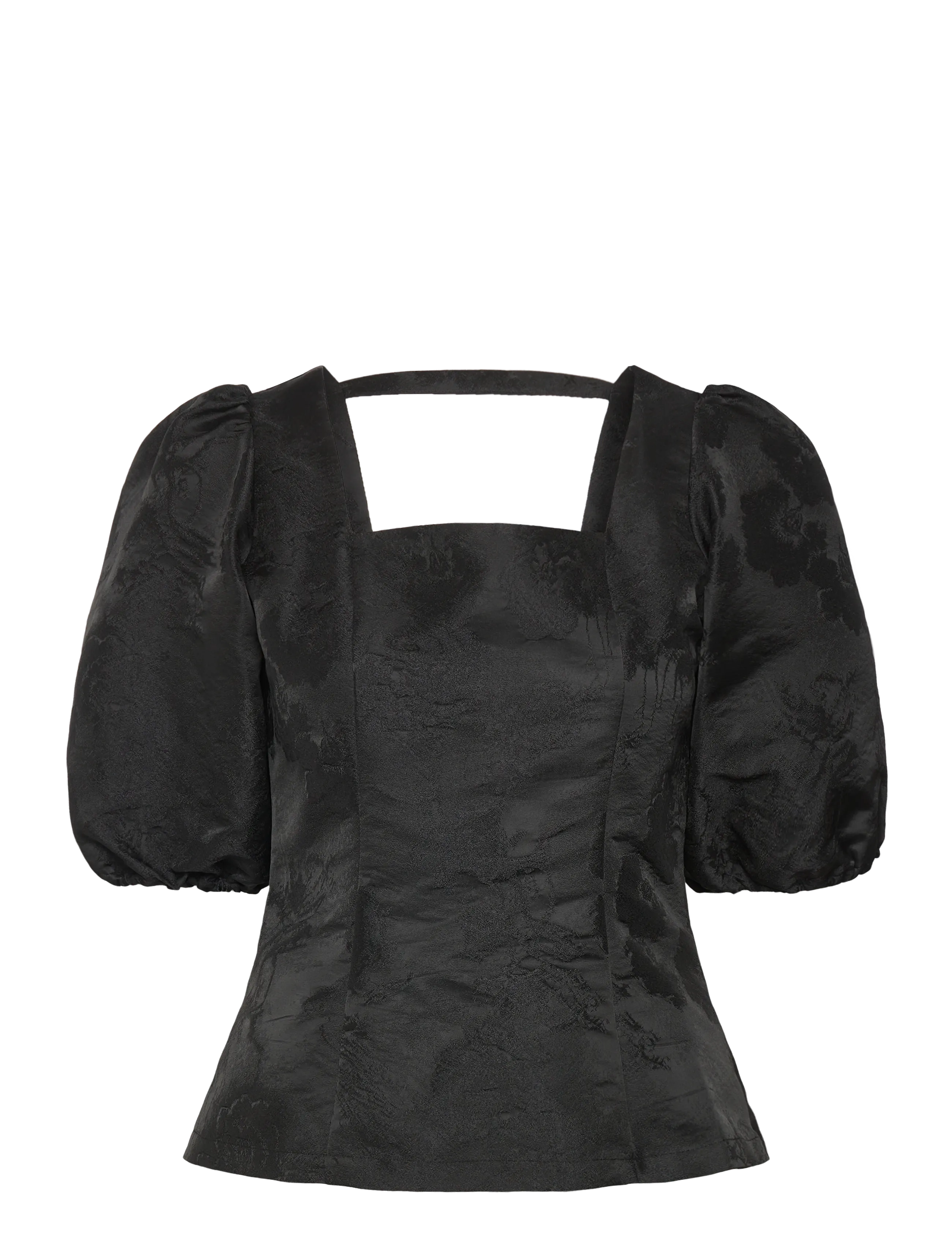 BUBBLEROOM Brocade Bluse Schwarz - 36 - Damen