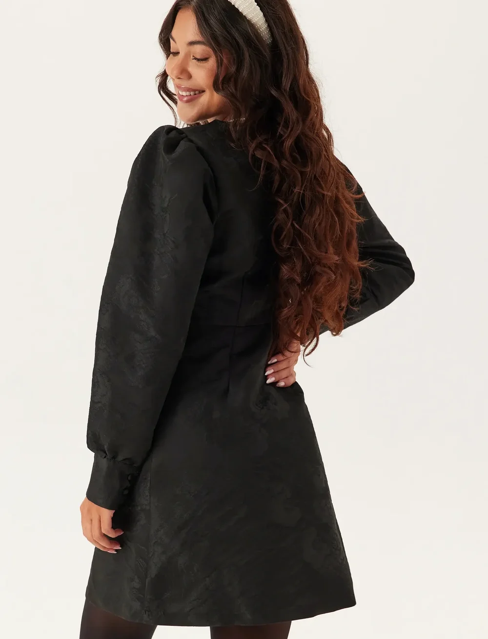 Bubbleroom - Brocade Dress - cocktailkjoler - black - 3