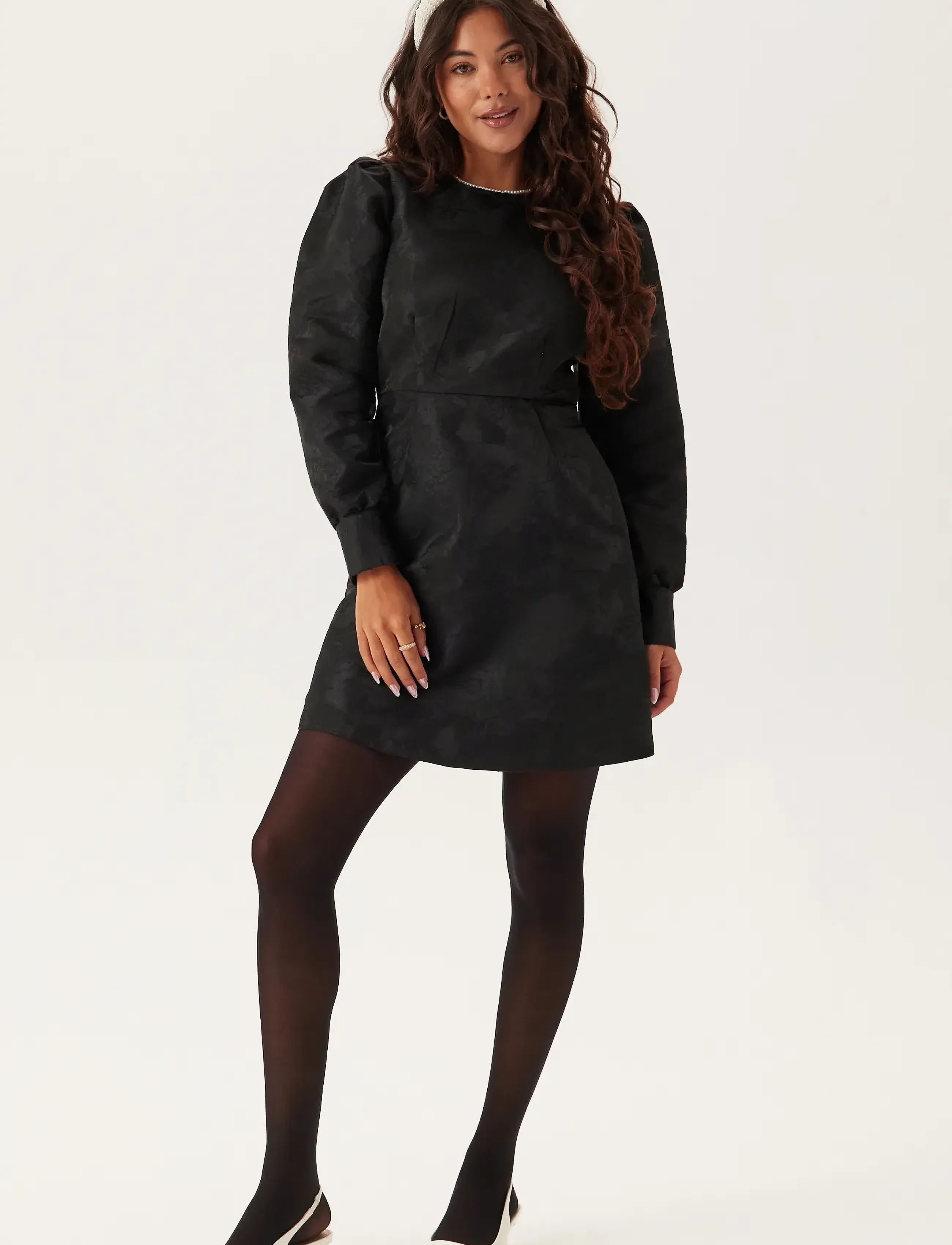 Bubbleroom - Brocade Dress - cocktailklänningar - black - 4