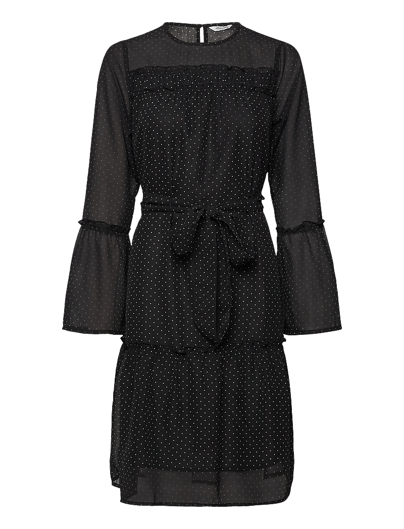 Bubbleroom - Flounce Sleeve Dress - festkjoler - black/cream - 1