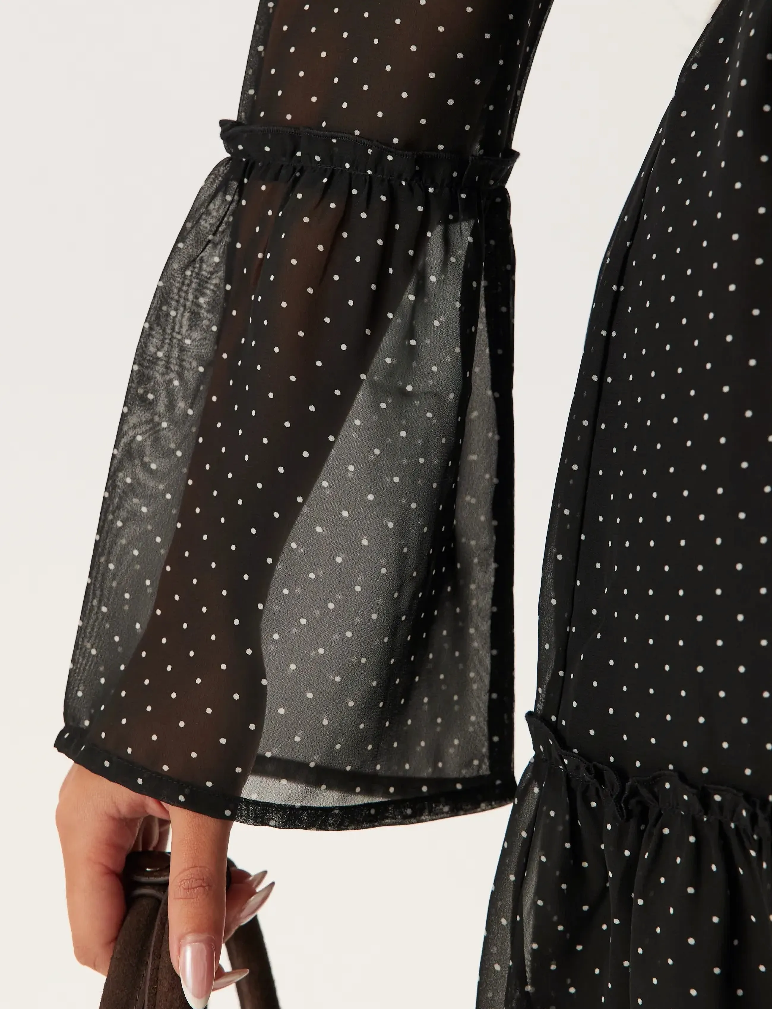 BUBBLEROOM Flounce Sleeve Dress midiklänningar dam – bild 5
