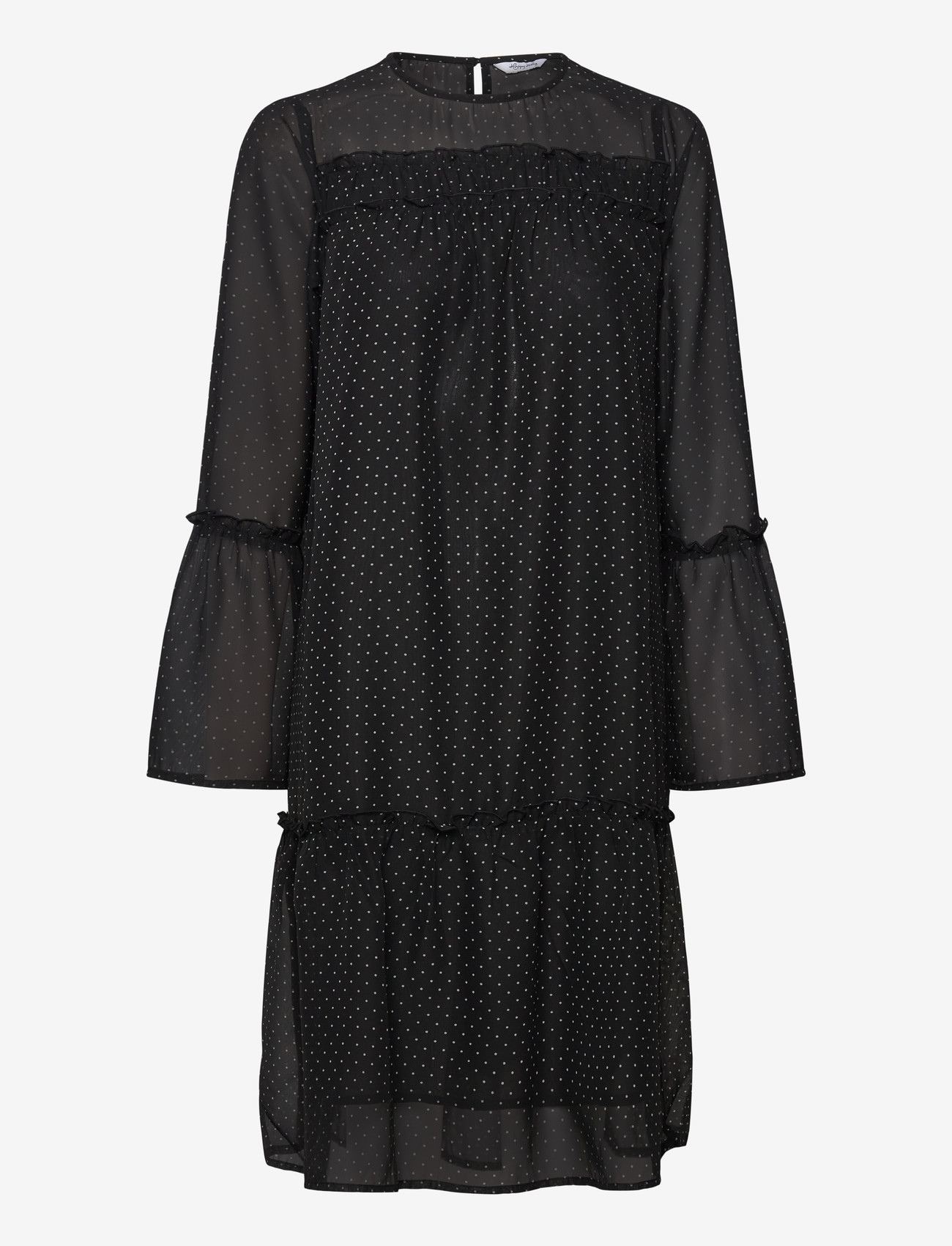 Bubbleroom - Flounce Sleeve Dress - festkjoler - black/cream - 3