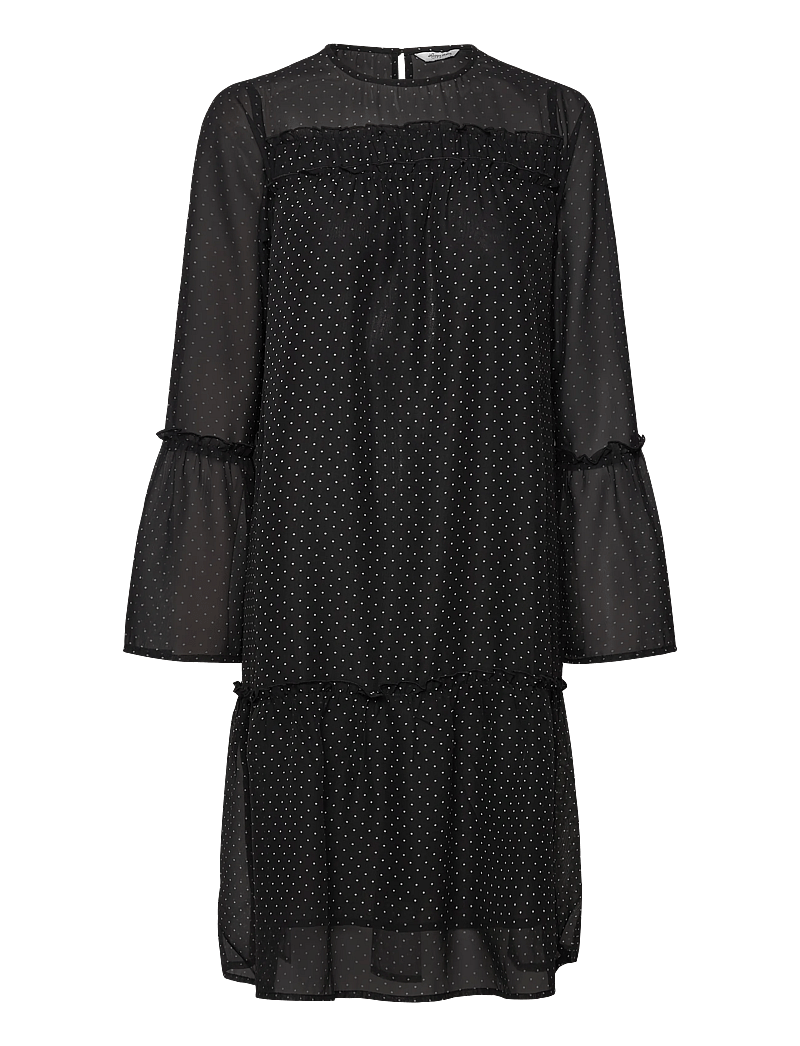 Bubbleroom - Flounce Sleeve Dress - festkjoler - black/cream - 3