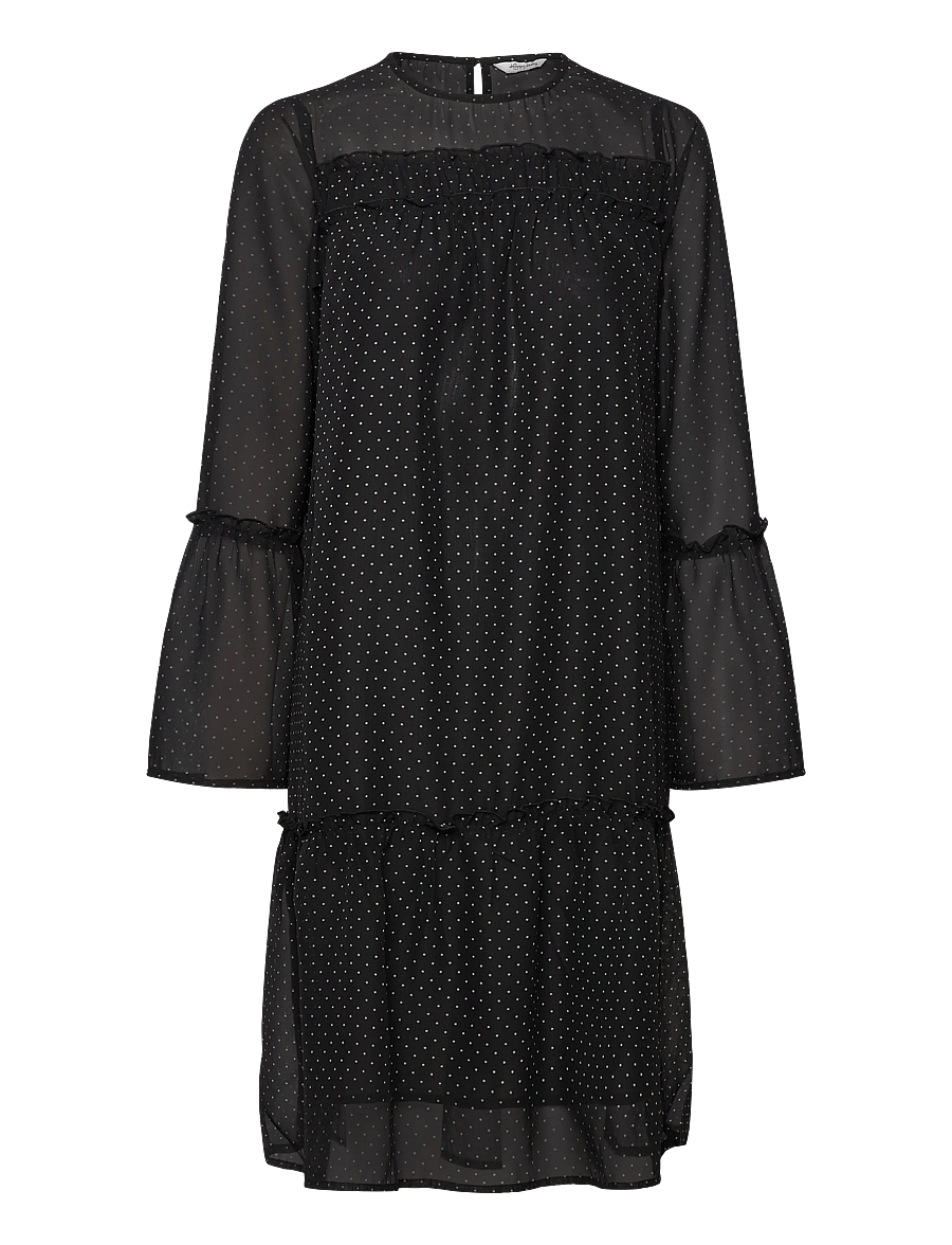 Bubbleroom - Flounce Sleeve Dress - partykleider - black/cream - 3