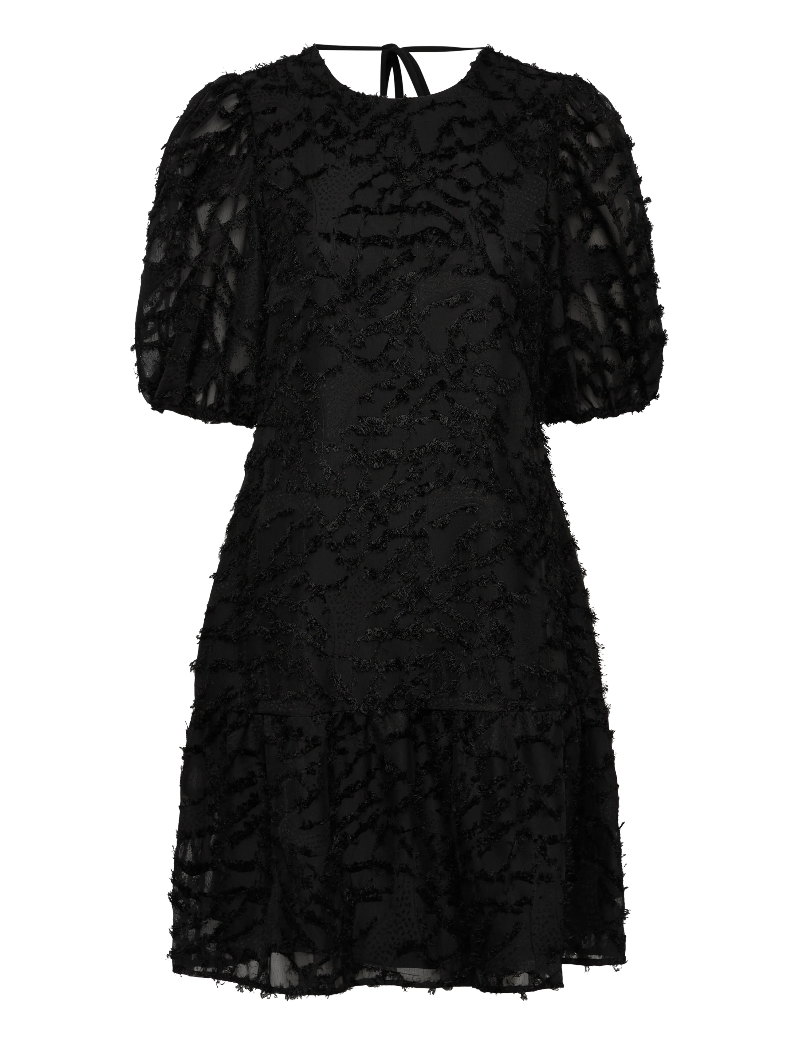 BUBBLEROOM Fringe Kleid Schwarz - M - Damen