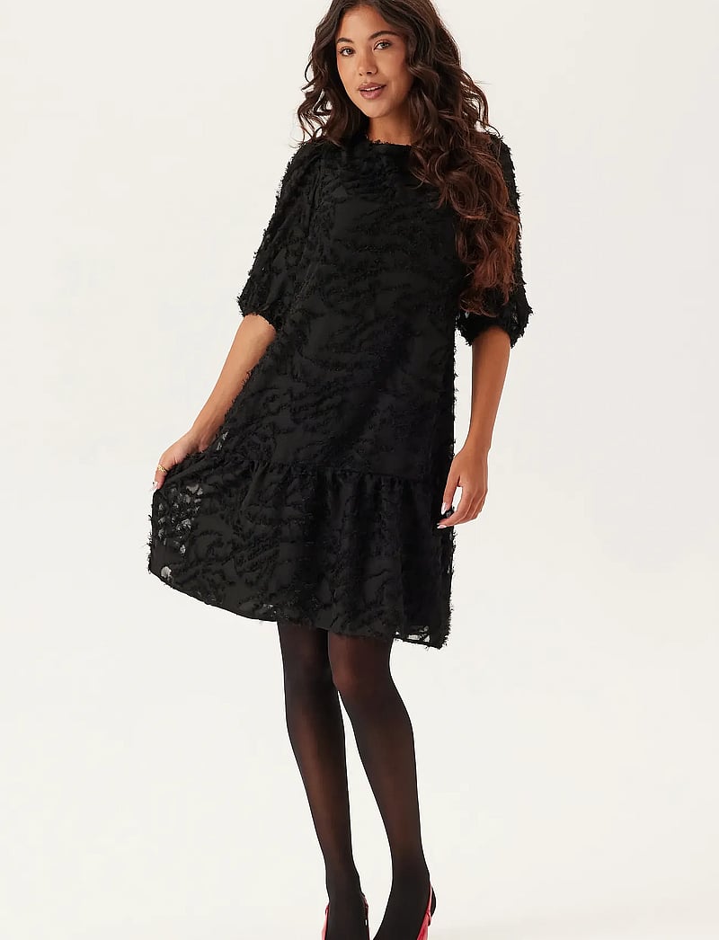 Bubbleroom - Fringe Dress - festklänningar - black - 4