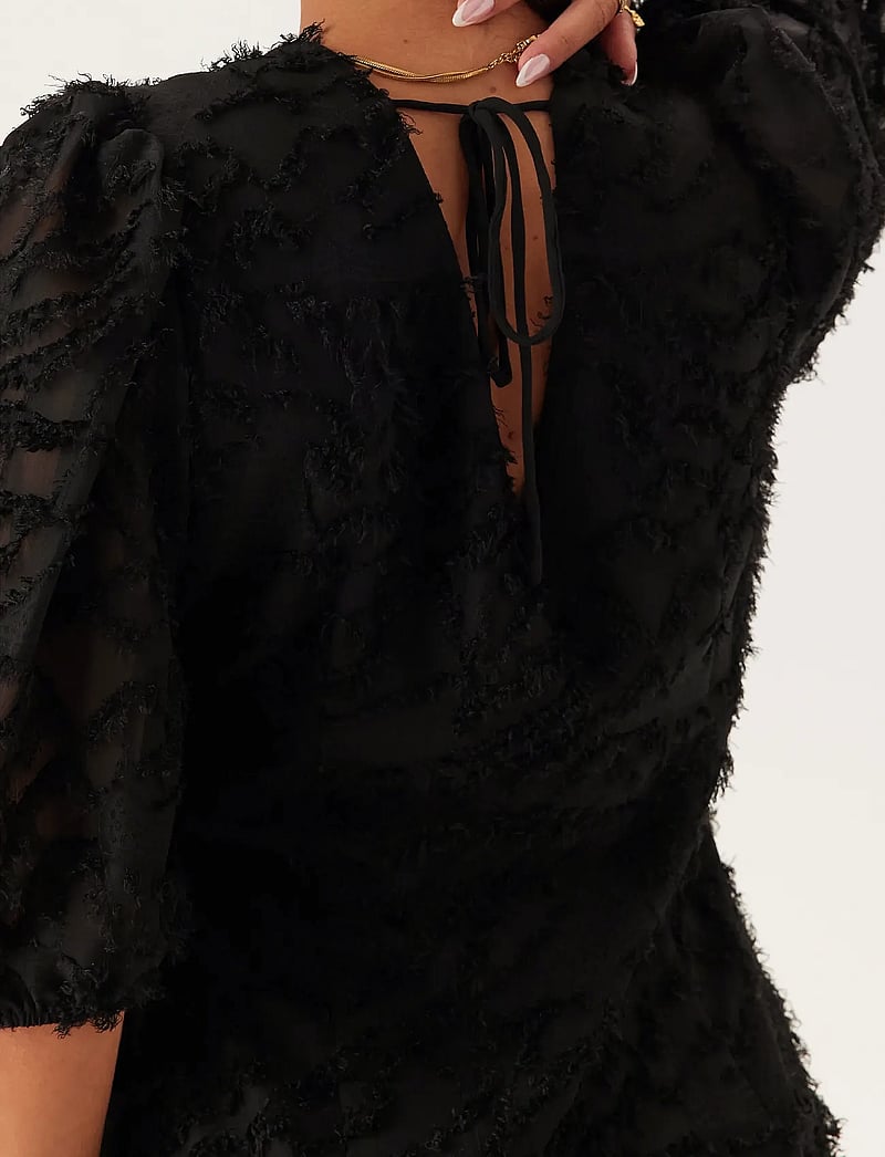 Bubbleroom - Fringe Dress - festklänningar - black - 5