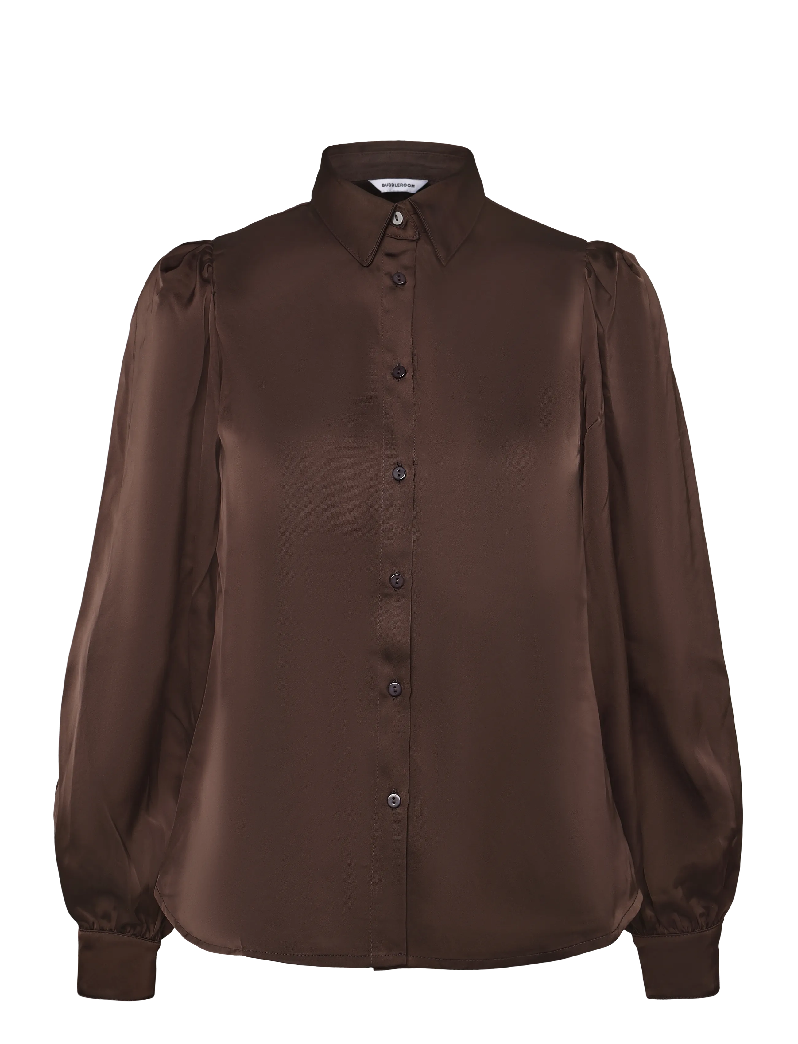 Bubbleroom - Puff Sleeve Satin Shirt