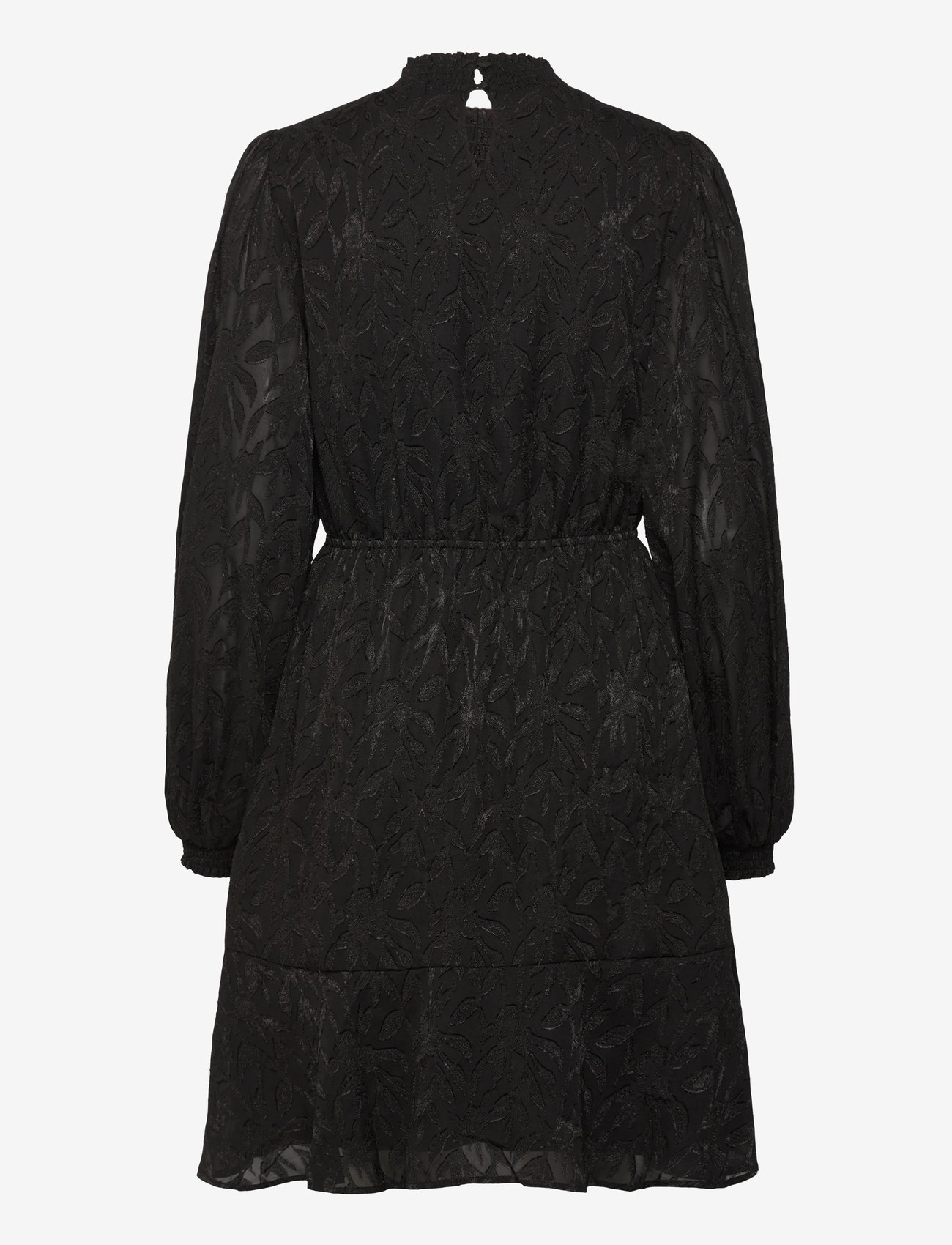 Bubbleroom - Jacquard Flounce Dress - spitzenkleider - black - 2