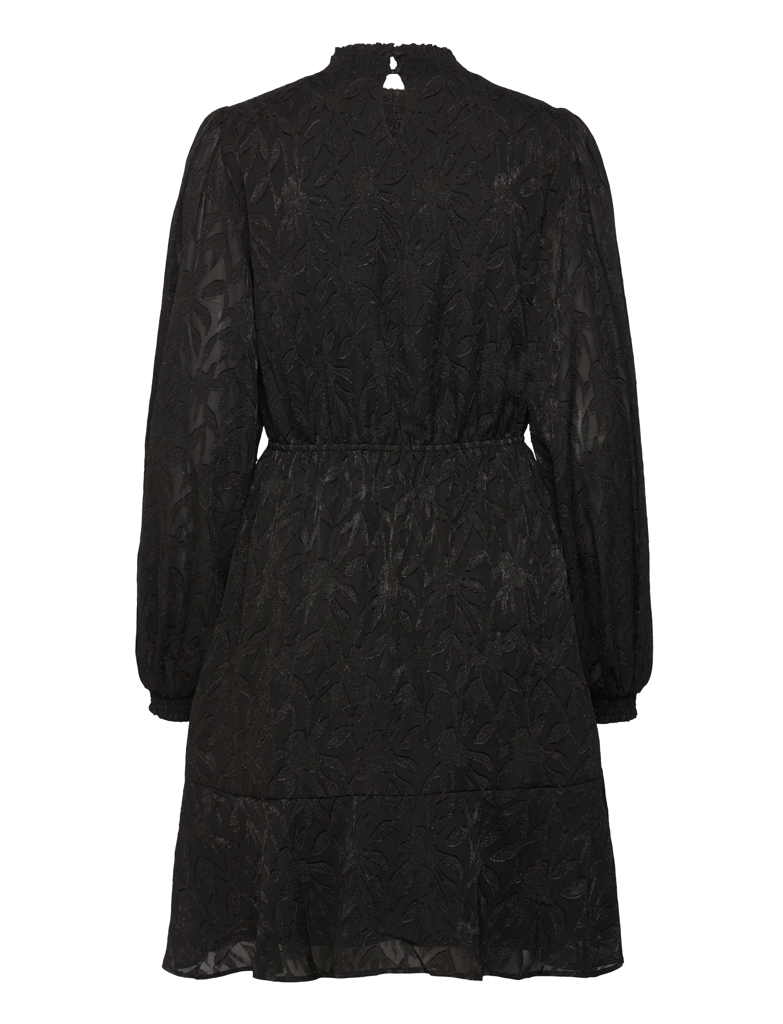 Bubbleroom - Jacquard Flounce Dress - spitzenkleider - black - 2