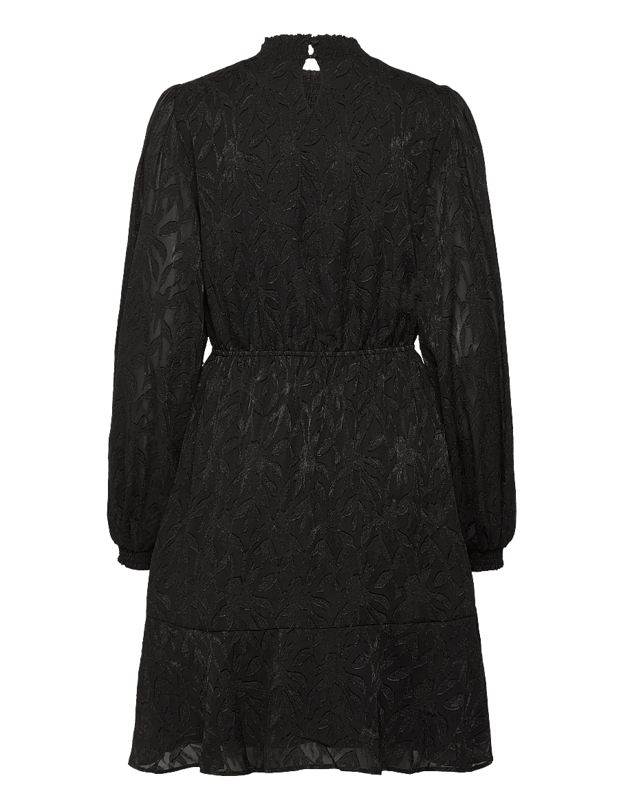 Bubbleroom - Jacquard Flounce Dress - spitzenkleider - black - 2
