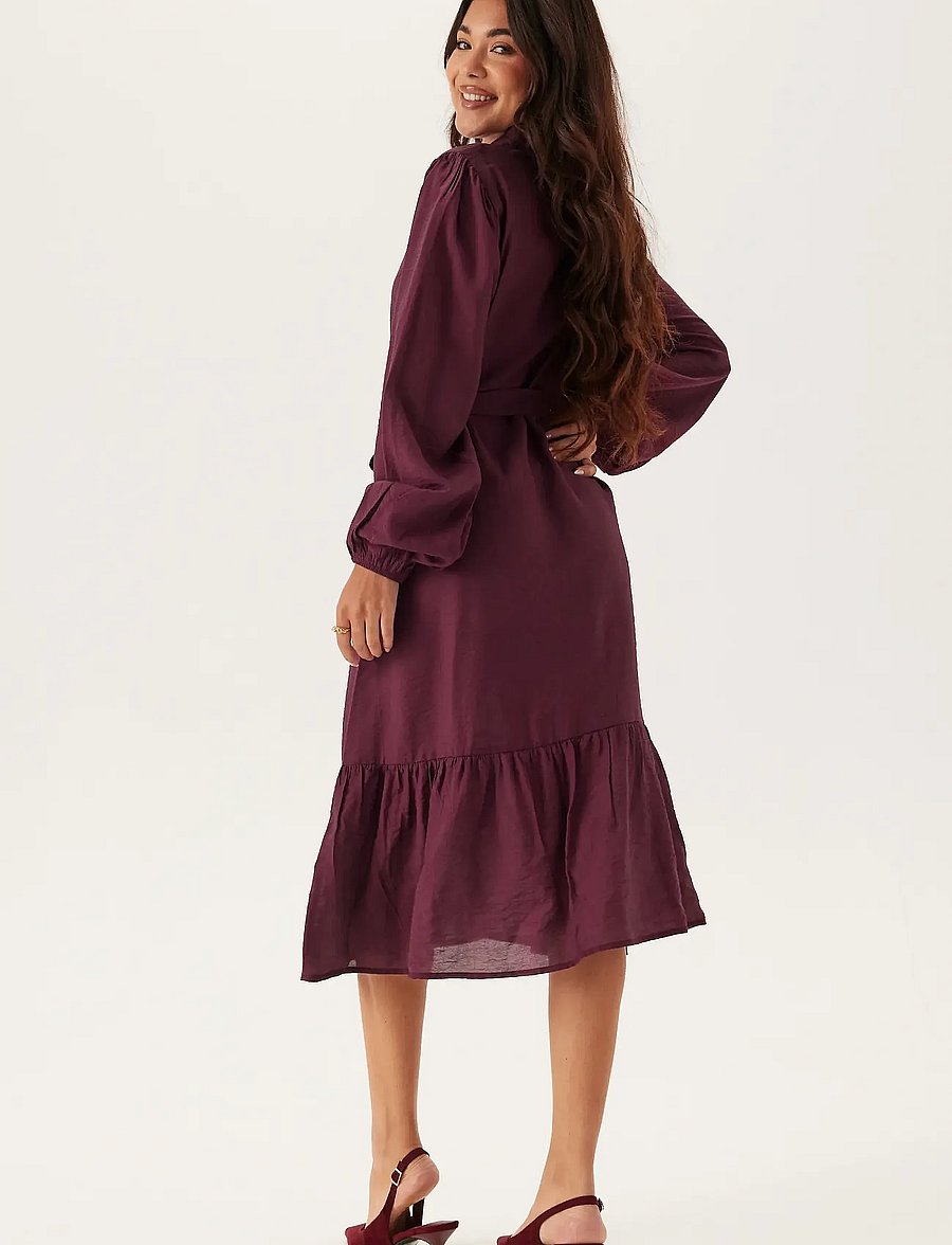 Bubbleroom - Midi Shirt Dress - hemdkleider - burgundy - 3