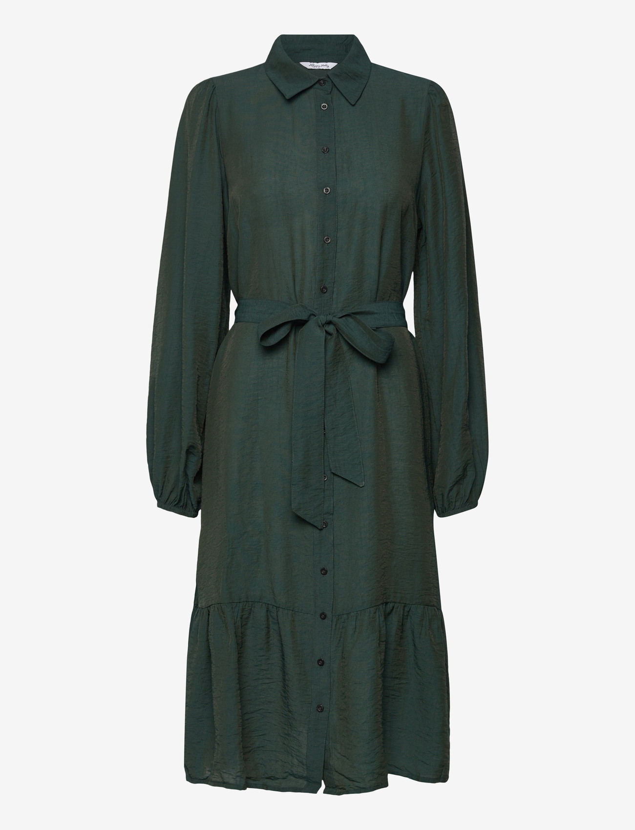Bubbleroom - Midi Shirt Dress - skjortklänningar - dark green - 1