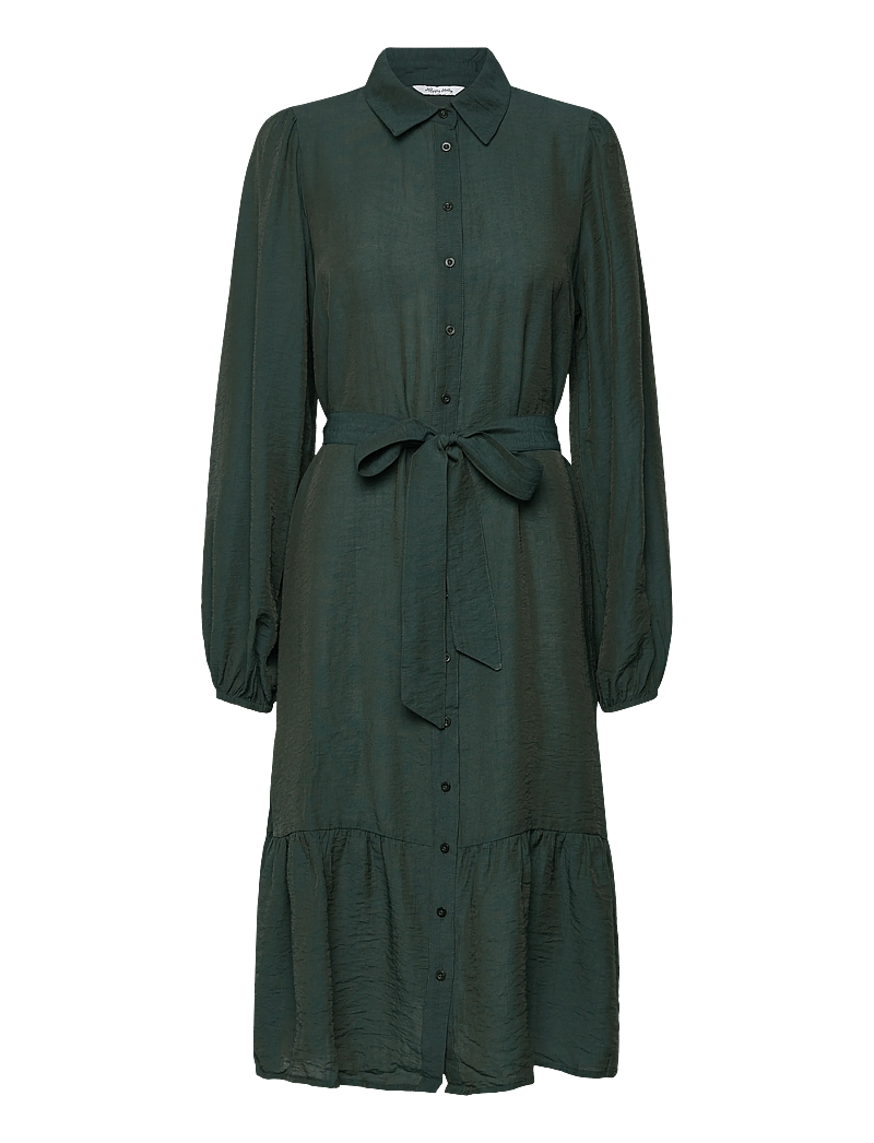 Bubbleroom - Midi Shirt Dress - särkkleidid - dark green - 1