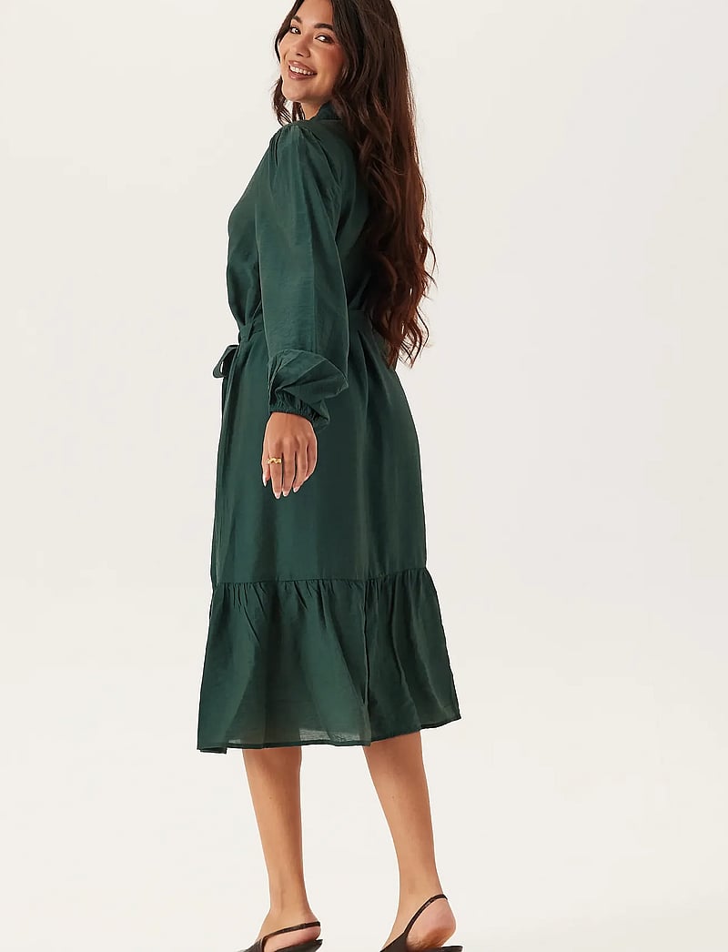 Bubbleroom - Midi Shirt Dress - särkkleidid - dark green - 3