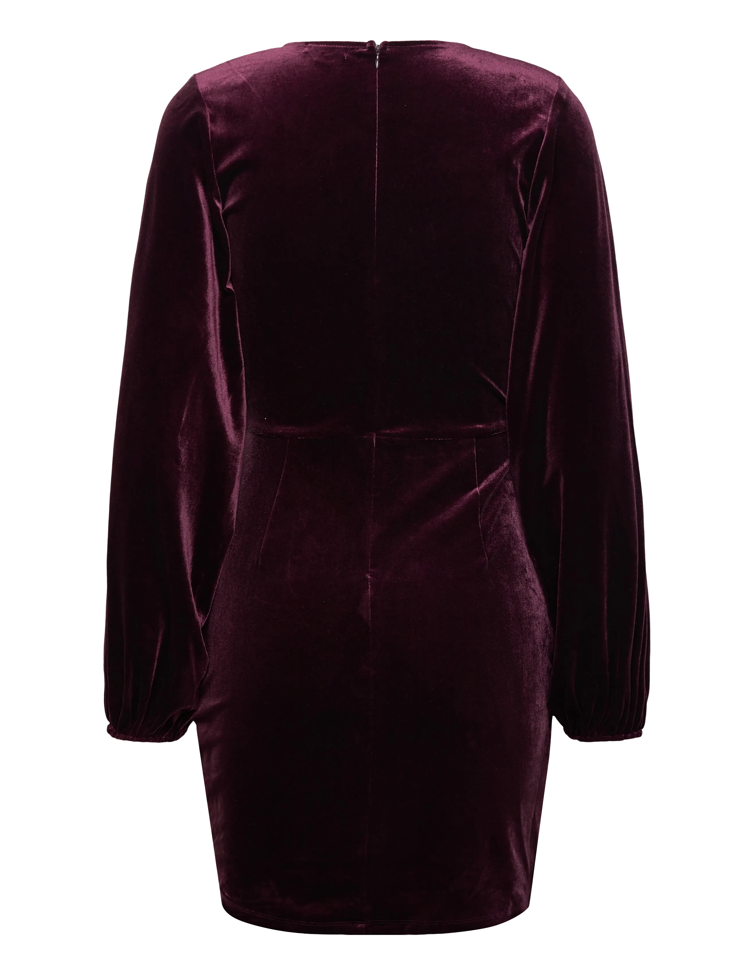 Bubbleroom - Velvet Wrap Dress - burgundy - 2